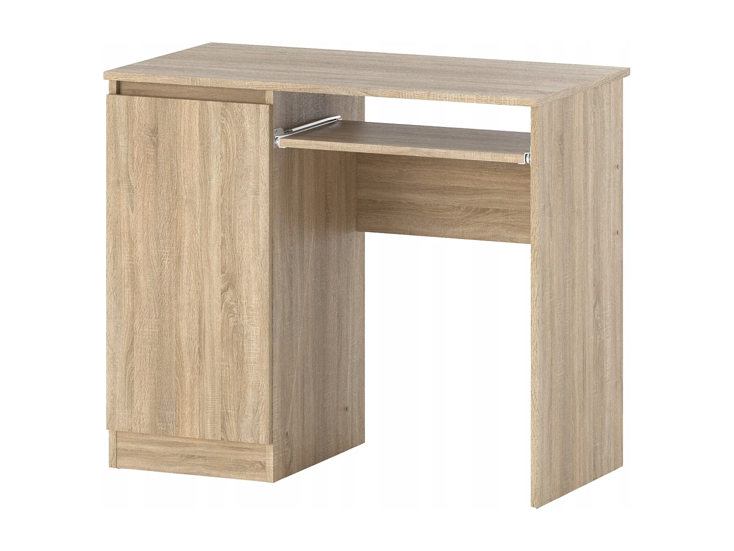 Bureau Gaming Chêne Sonoma 90 cm avec 2 Étagères