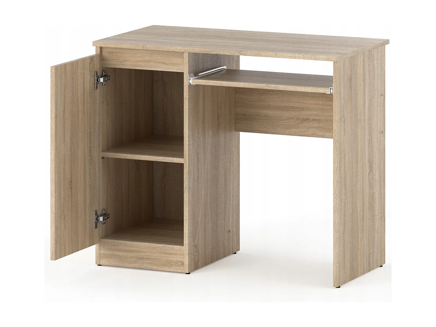 Bureau Gaming Chêne Sonoma 90 cm avec 2 Étagères