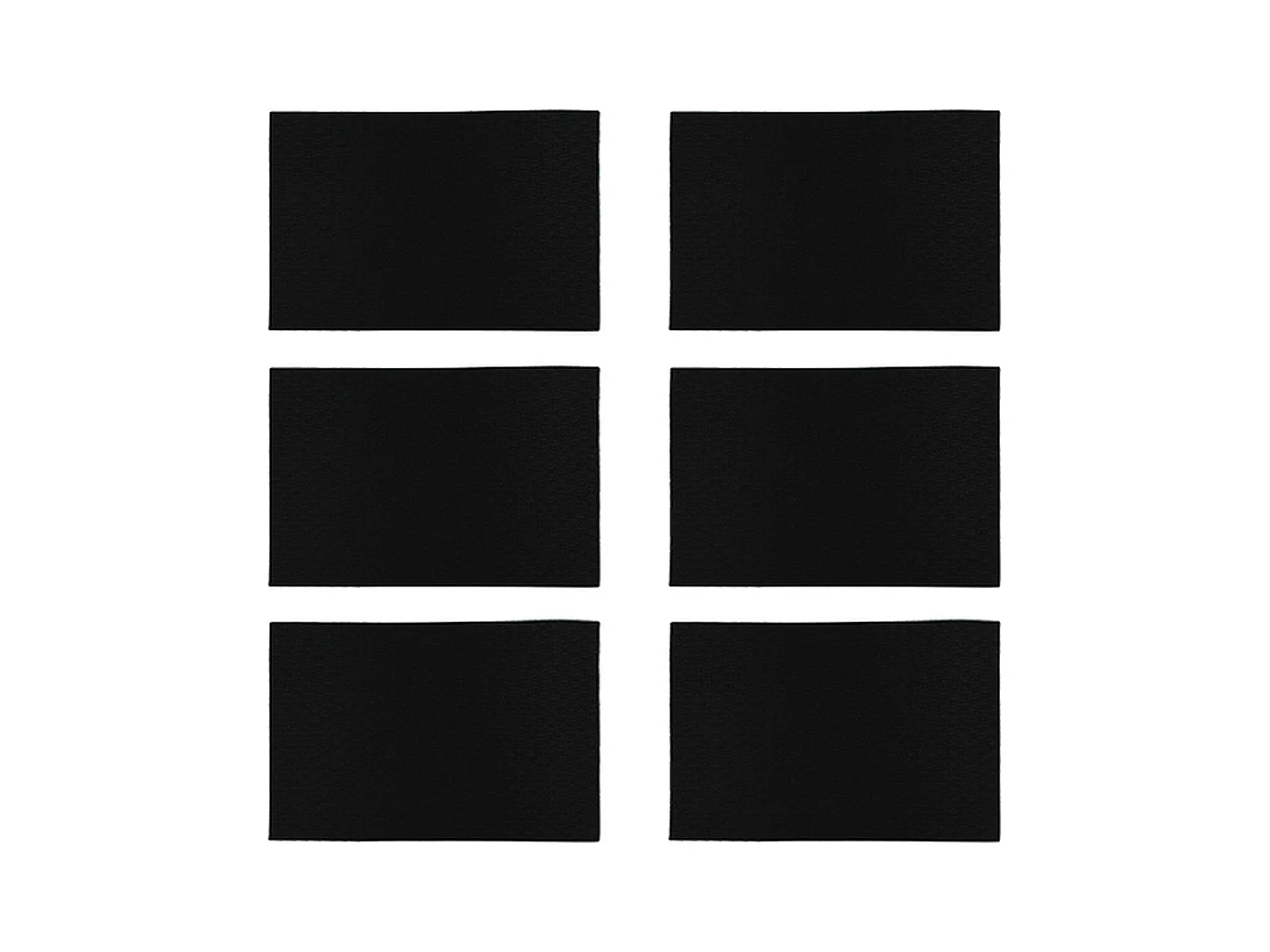 Novastyl - Lot 6 Sets De Table Ica 43x30cm En Plastique Effet Cuir Tresse Noir