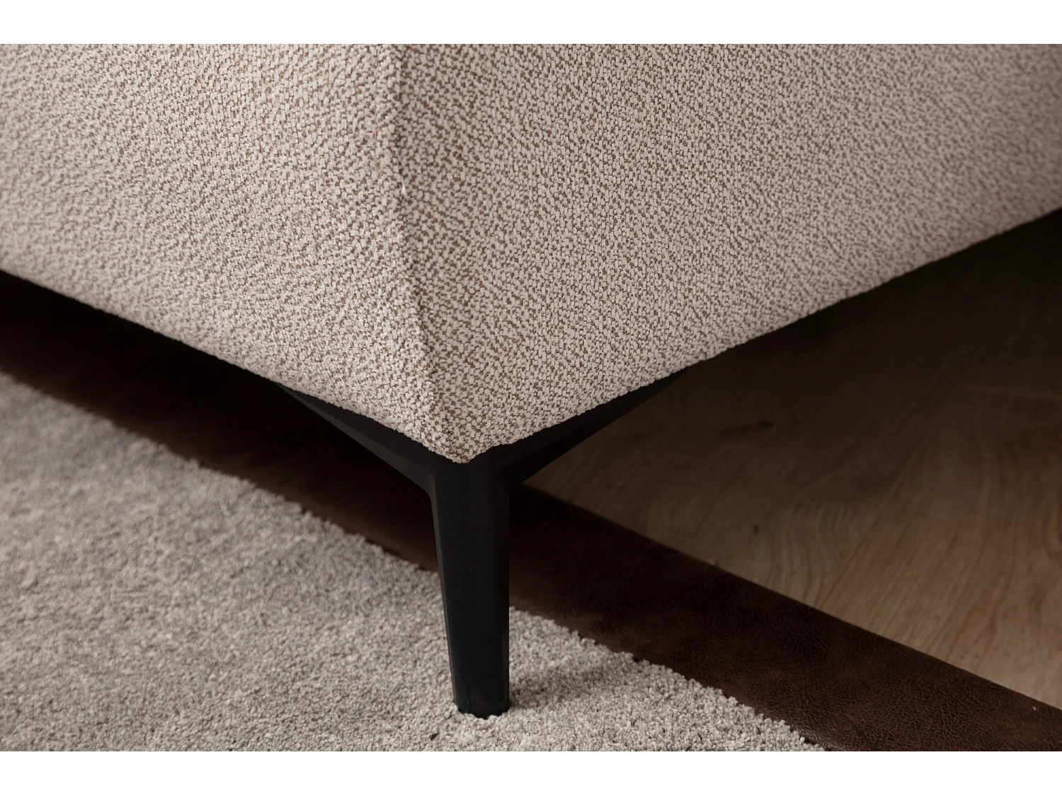 Elegante 1-zits fauteuil, beige en kaneel, 100x85x85 cm | Frame van beukenhout en spaanplaat, 100% polyester, zachte schuimkussens | Tec