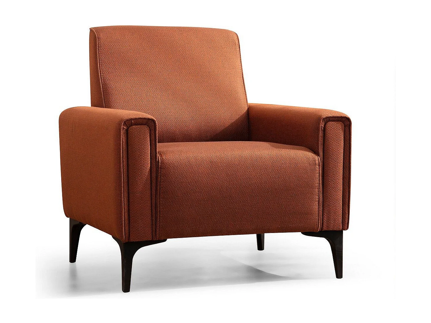 Elegancki fotel 1-osobowy, kolor czerwony, 90 x 85 x 77 cm | Stelaż z drewna bukowego i płyty wiórowej, 100% poliester, miękkie poduszki piankowe