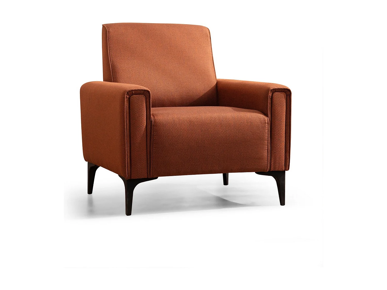 Elegancki fotel 1-osobowy, kolor czerwony, 90 x 85 x 77 cm | Stelaż z drewna bukowego i płyty wiórowej, 100% poliester, miękkie poduszki piankowe