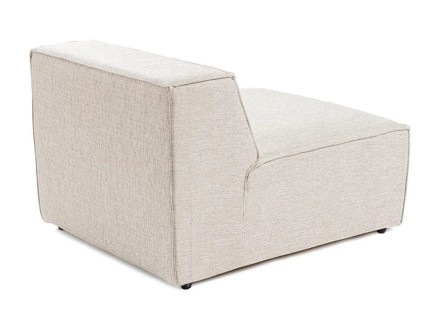 Elegante sillón de 1 plaza, marrón claro, 66 cm de alto | Estructura 100% madera de carpe, tejido 100% lino, espuma 32 DNS | Perfecto para s