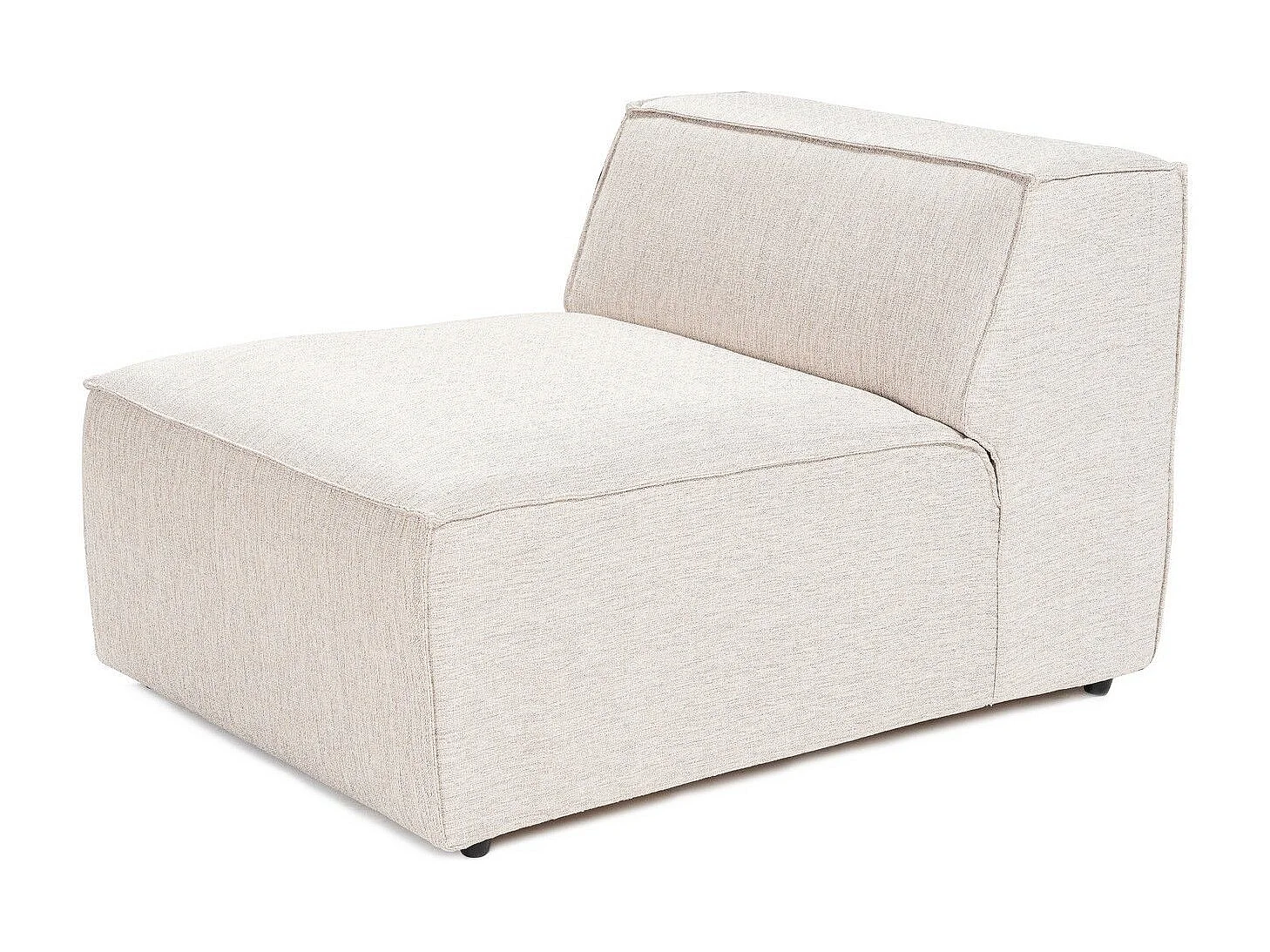 Elegante sillón de 1 plaza, marrón claro, 66 cm de alto | Estructura 100% madera de carpe, tejido 100% lino, espuma 32 DNS | Perfecto para s