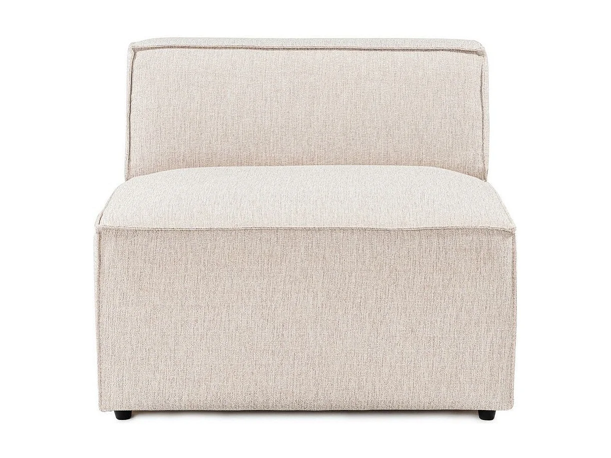 Elegante sillón de 1 plaza, marrón claro, 66 cm de alto | Estructura 100% madera de carpe, tejido 100% lino, espuma 32 DNS | Perfecto para s