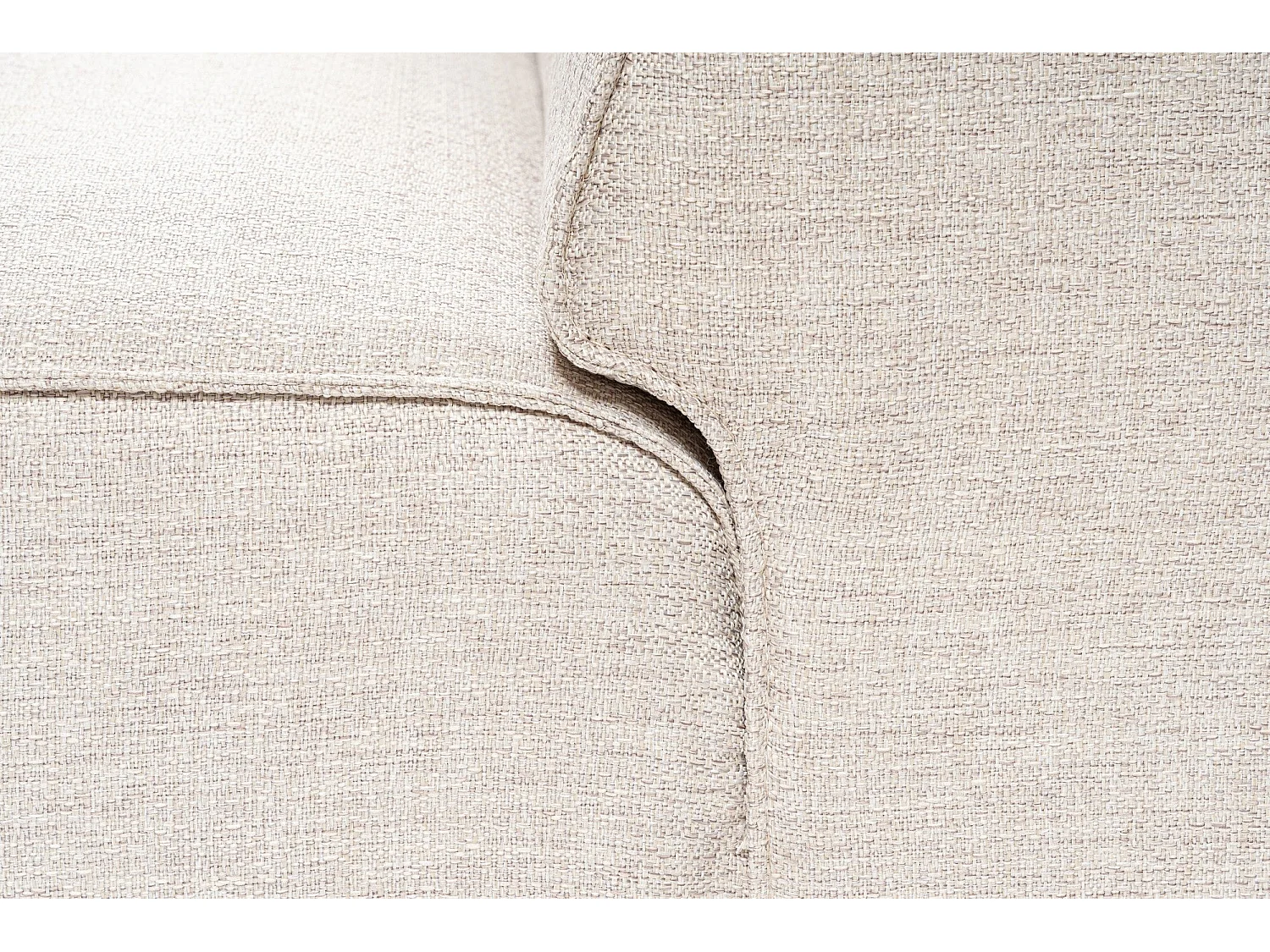 Elegante sillón de 1 plaza, marrón claro, 66 cm de alto | Estructura 100% madera de carpe, tejido 100% lino, espuma 32 DNS | Perfecto para s