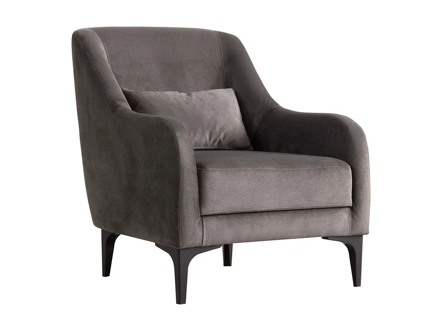 Poltrona elegante, antracite, 60 x 72 x 81 cm | Struttura in faggio e truciolato, 100% poliestere, cuscino in morbida schiuma | Elegante e c