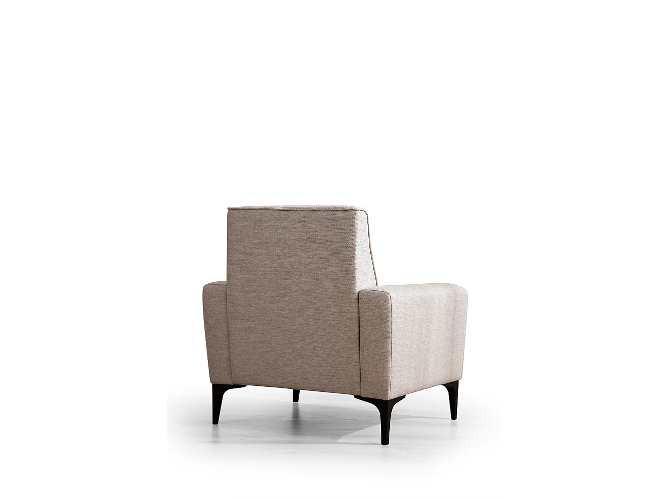 Elegante fauteuil met één zitplaats, ecru, 90 x 85 x 77 cm | Frame van beukenhout en spaanplaat, stof van 100% polyester | Kussens van zacht