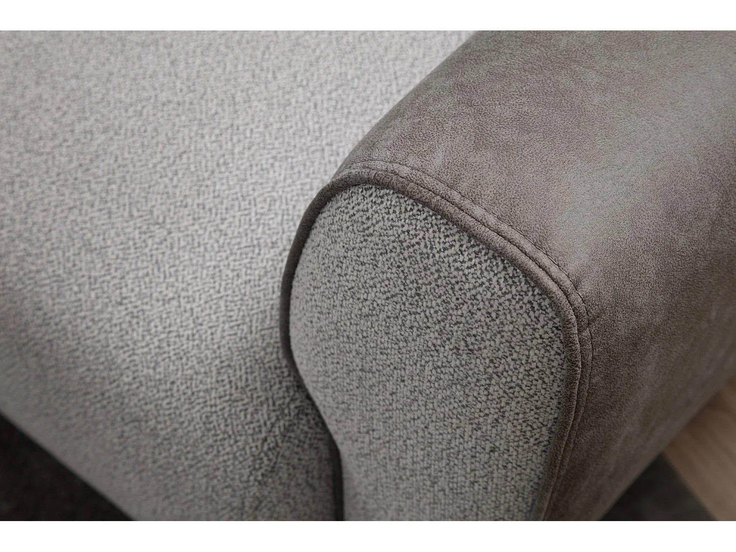 Elegancki fotel 1-osobowy, szary, 100 cm | Stelaż z drewna bukowego i płyty wiórowej, tkanina 100% poliester | Miękkie poduszki piankowe, łatwe do czyszczenia