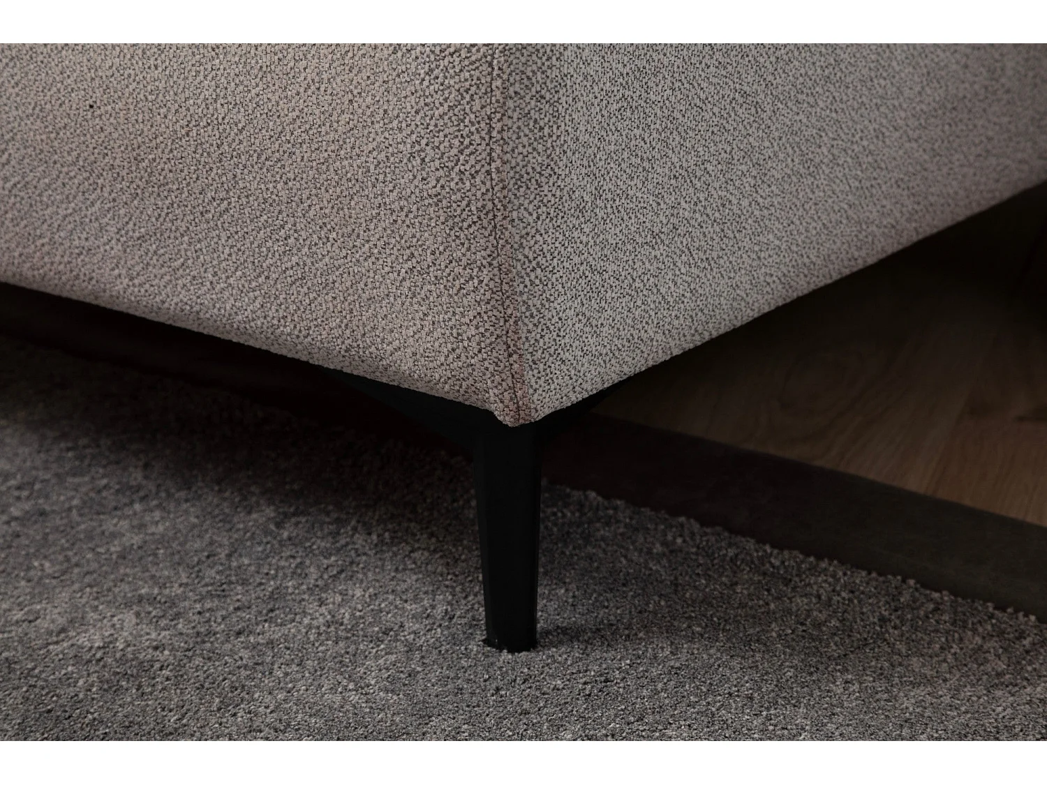 Elegancki fotel 1-osobowy, szary, 100 cm | Stelaż z drewna bukowego i płyty wiórowej, tkanina 100% poliester | Miękkie poduszki piankowe, łatwe do czyszczenia