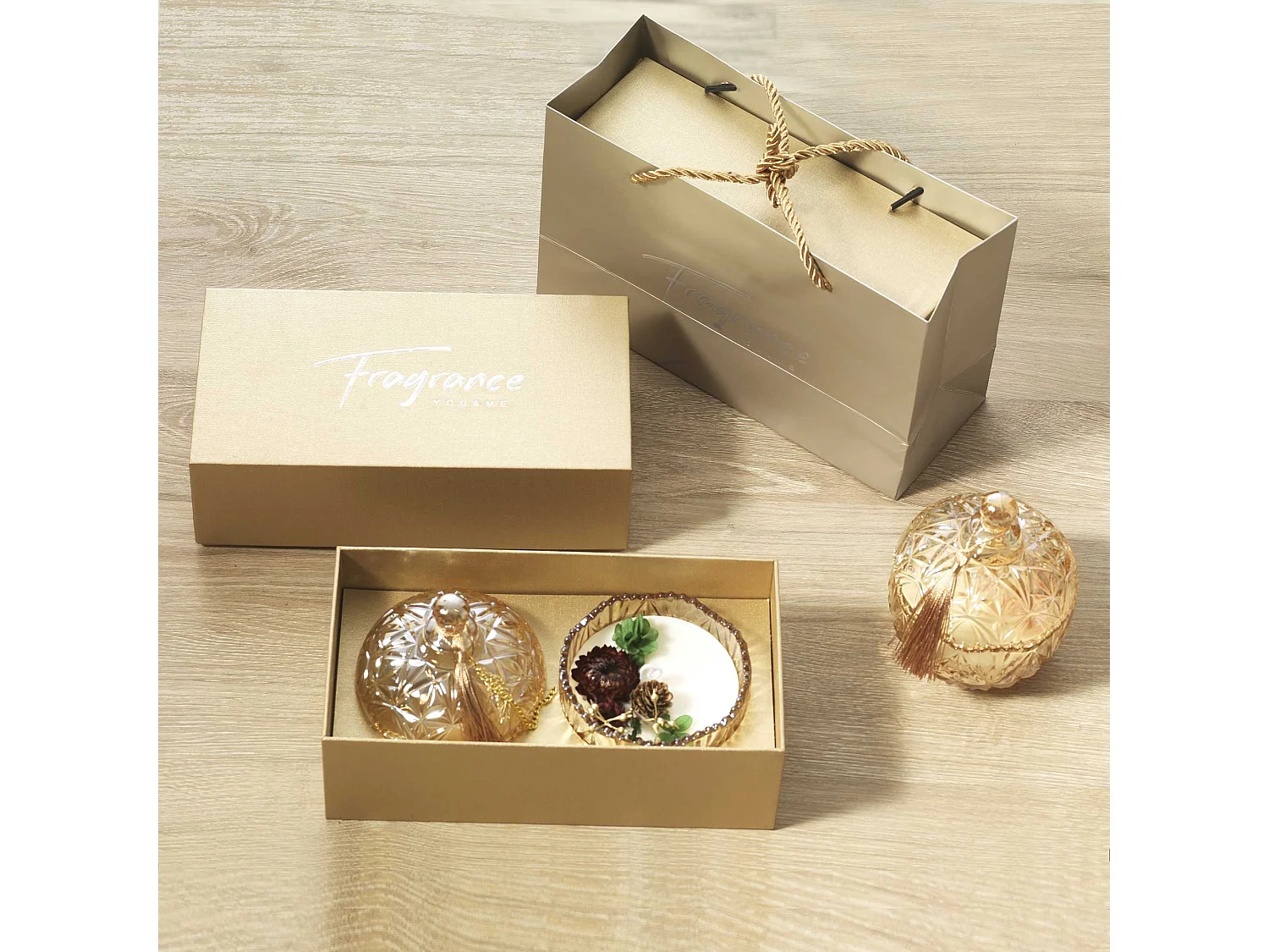 Candela profumata in vetro con frutta cm24x13h8