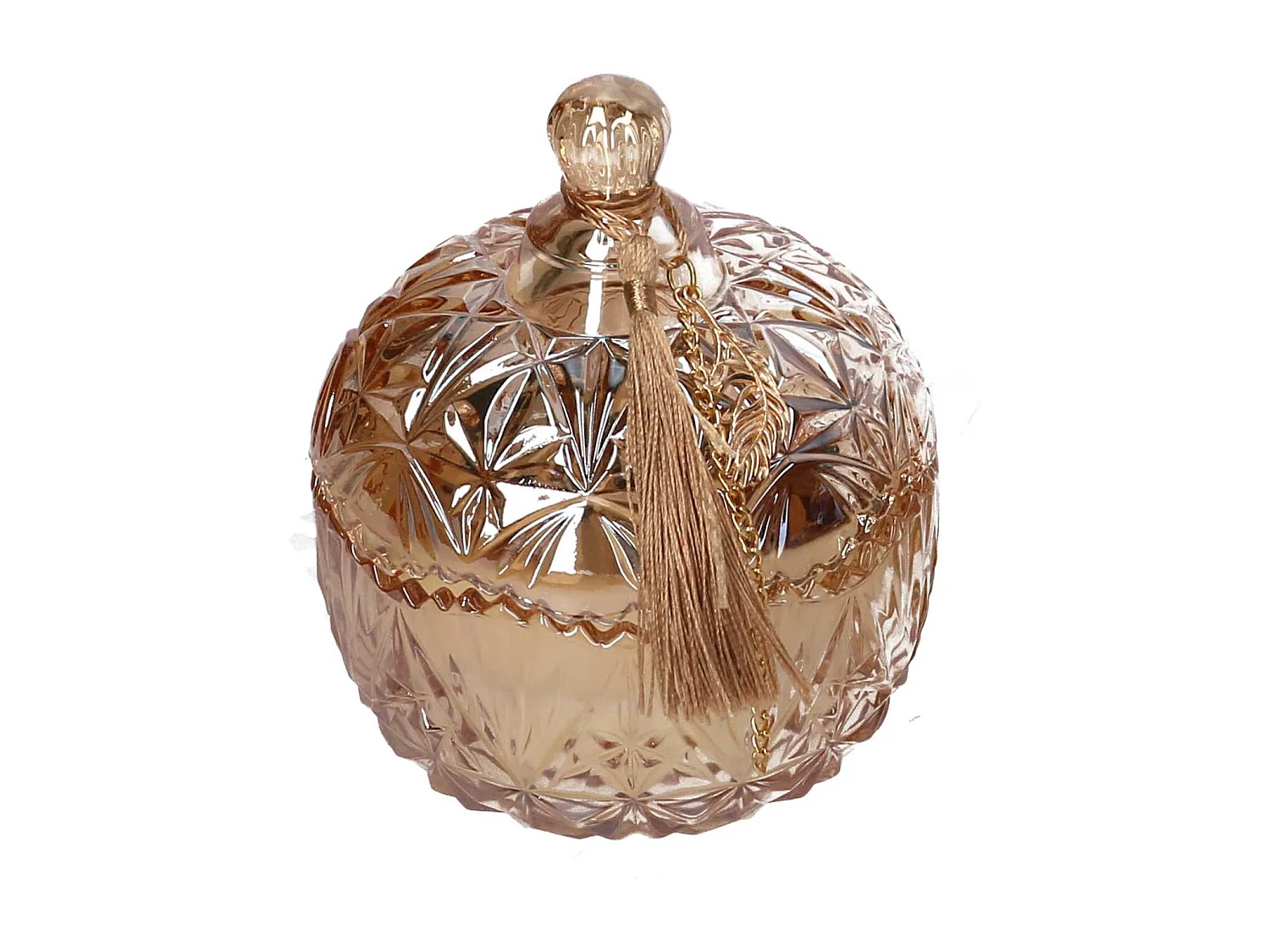 Candela profumata in vetro con frutta cm24x13h8