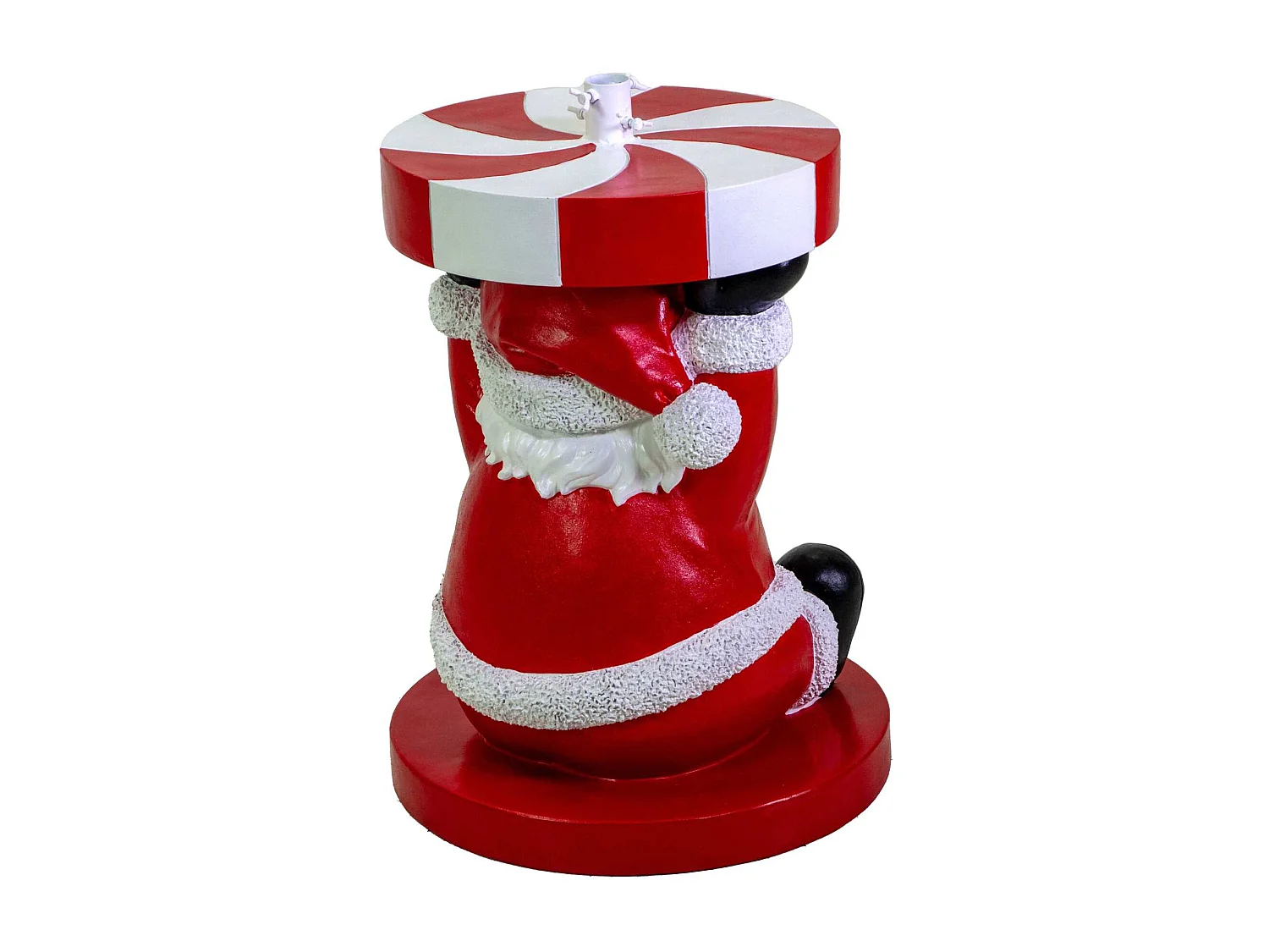 Base albero in resina, con babbo natale rosso cm52x52h63