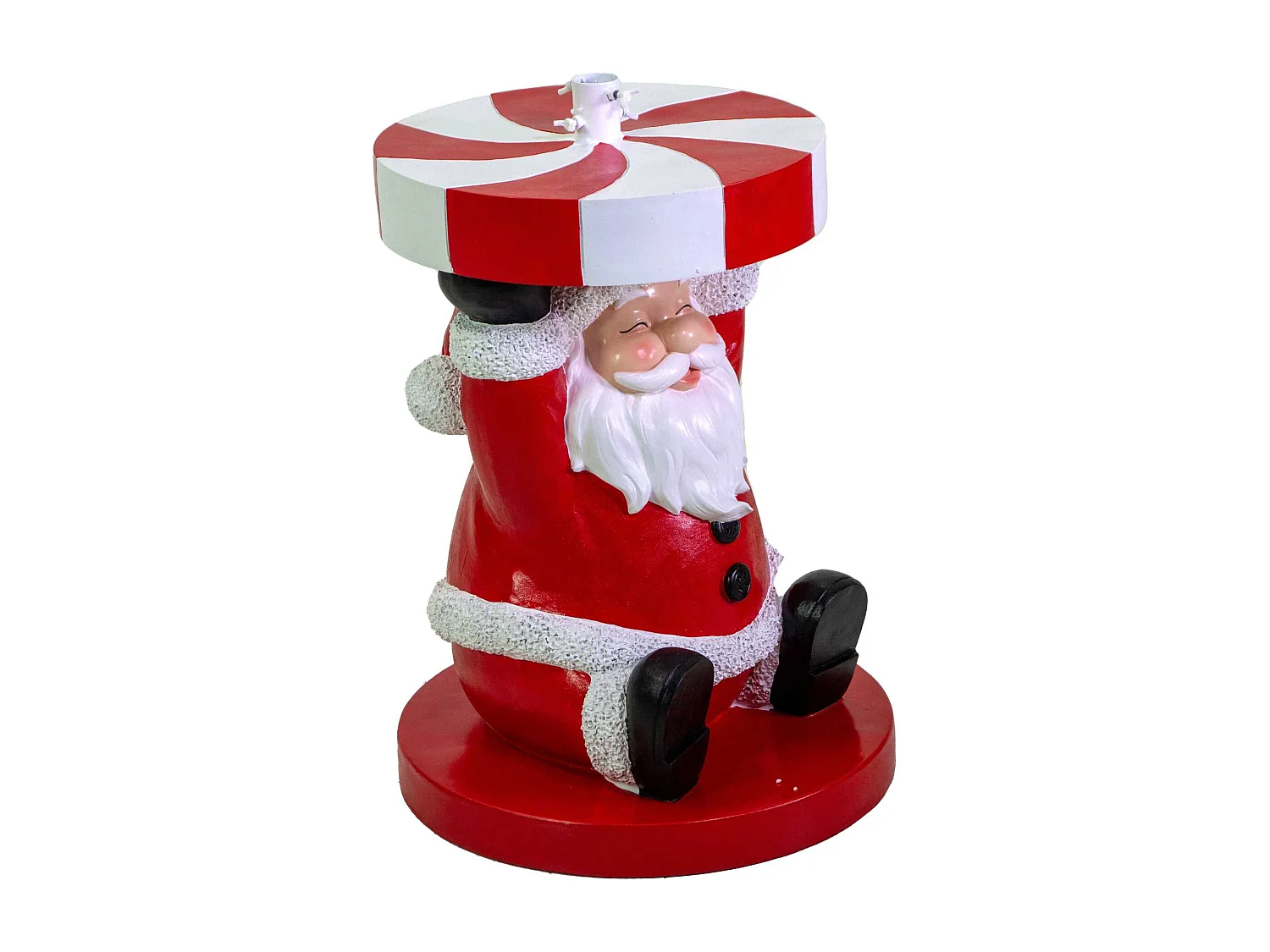 Base albero in resina, con babbo natale rosso cm52x52h63