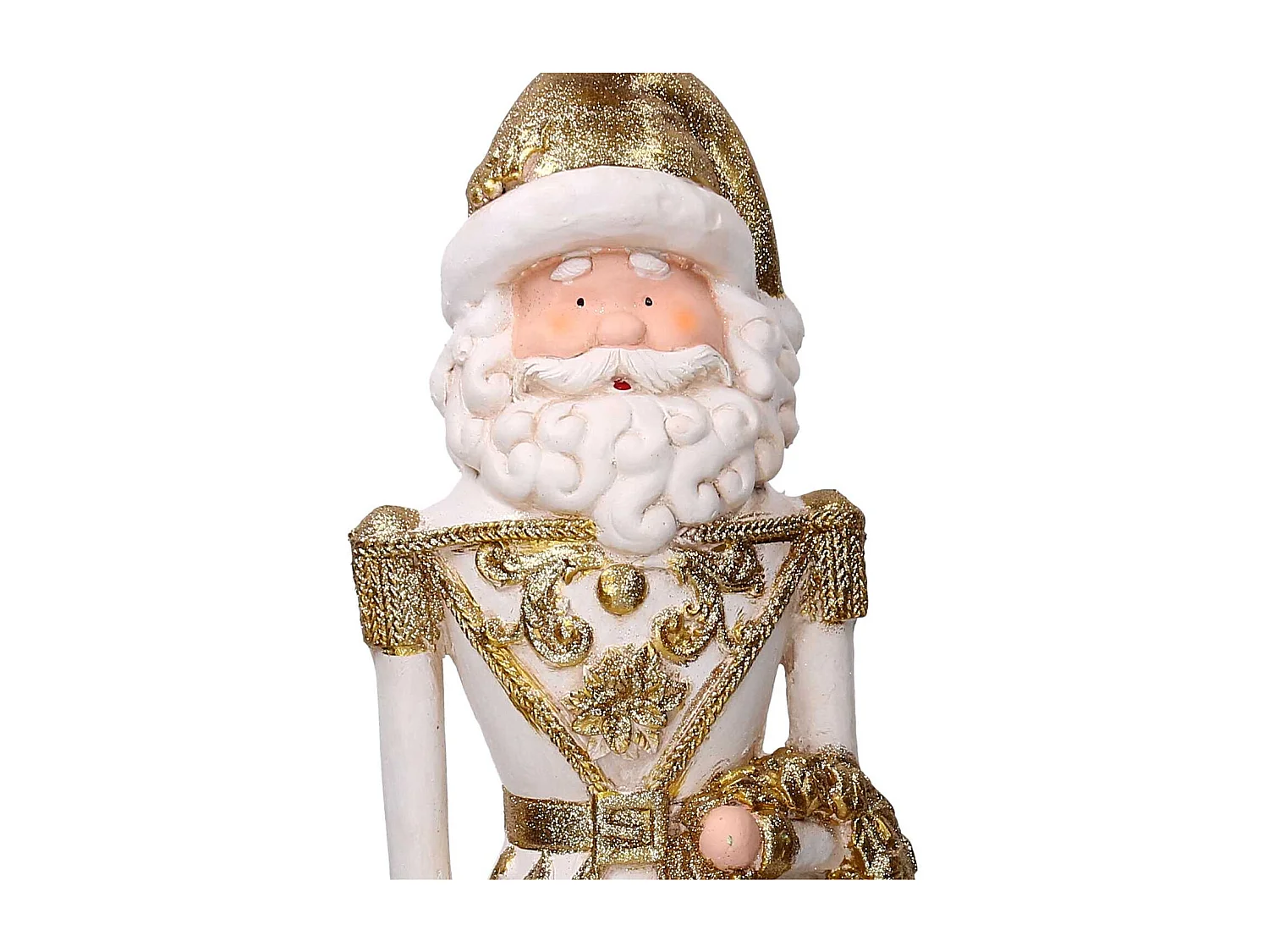 Soldatino in resina babbo natale oro cm18x15h64