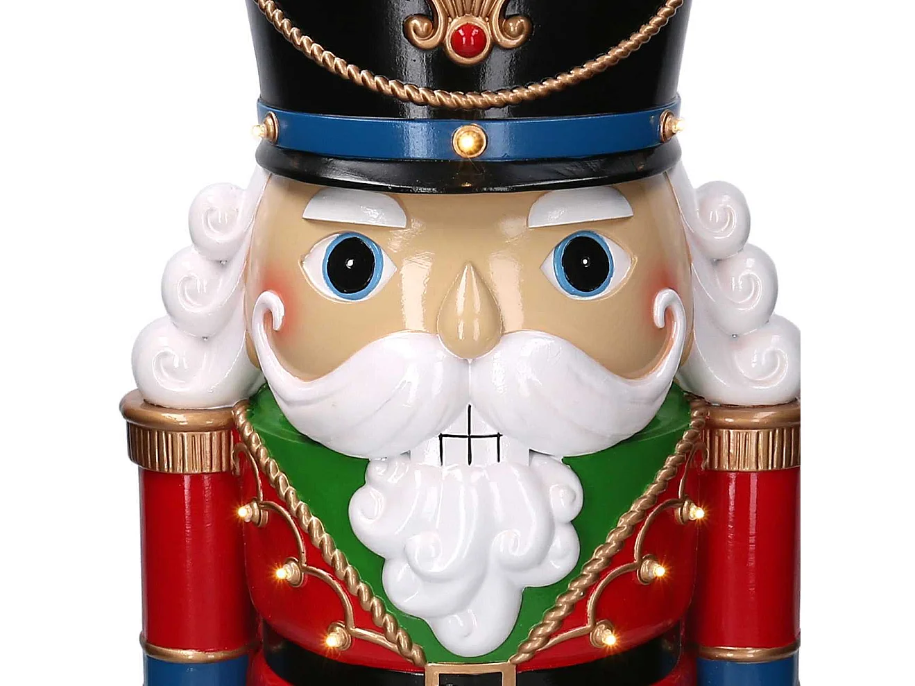 Soldatino in resina rosso con led cm33x25h61,5