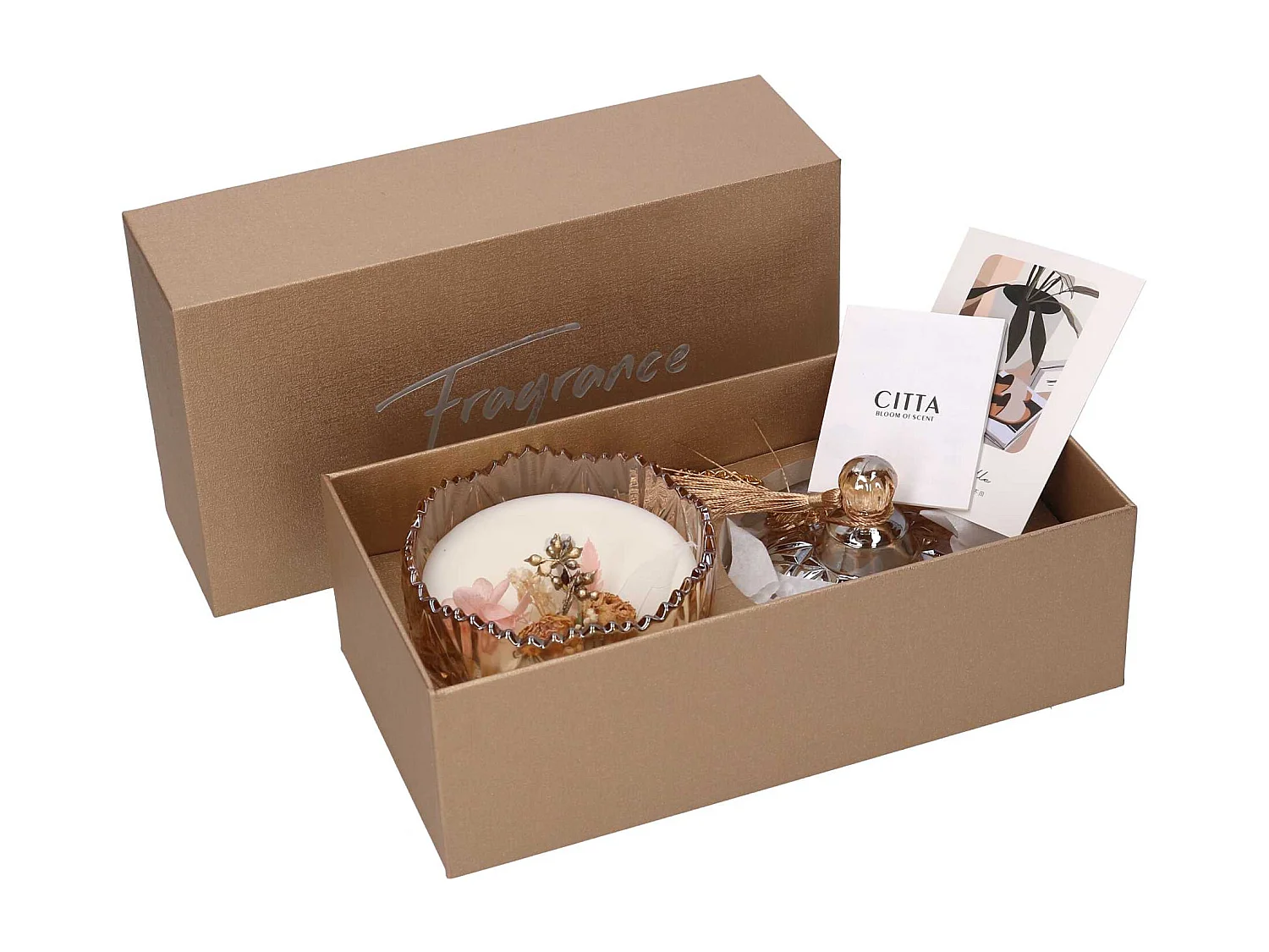 Candela profumata Ebano in vetro cm24x13h8