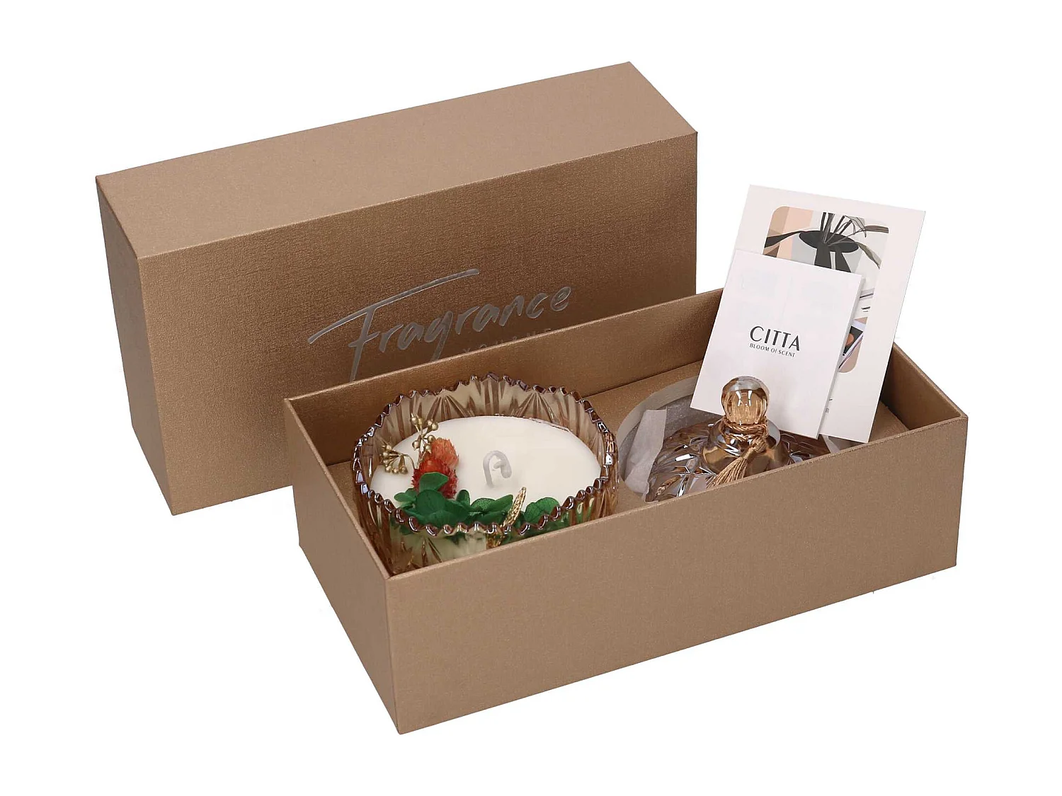 Candela profumata Risveglio di Primavera in vetro cm 24x13h8