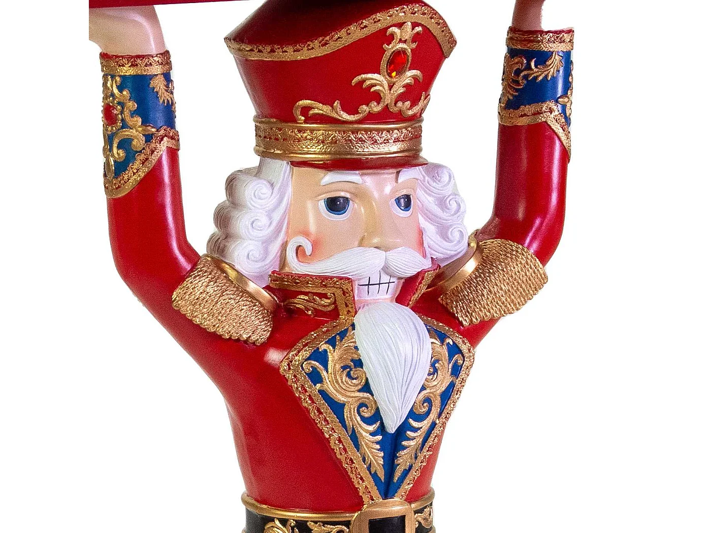 Soldatino in resina con vassoio rosso cm64x26,5h106,5