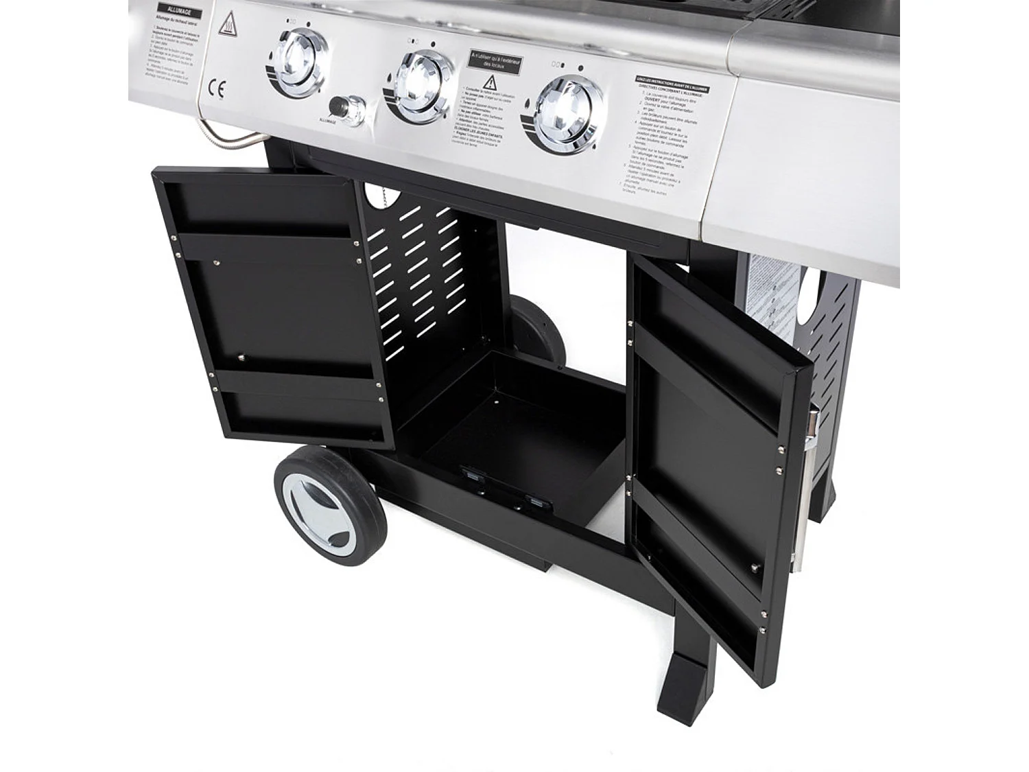 Barbecue a gás BALTIMORE - 3 queimadores 10,5kW + placa de aquecimento