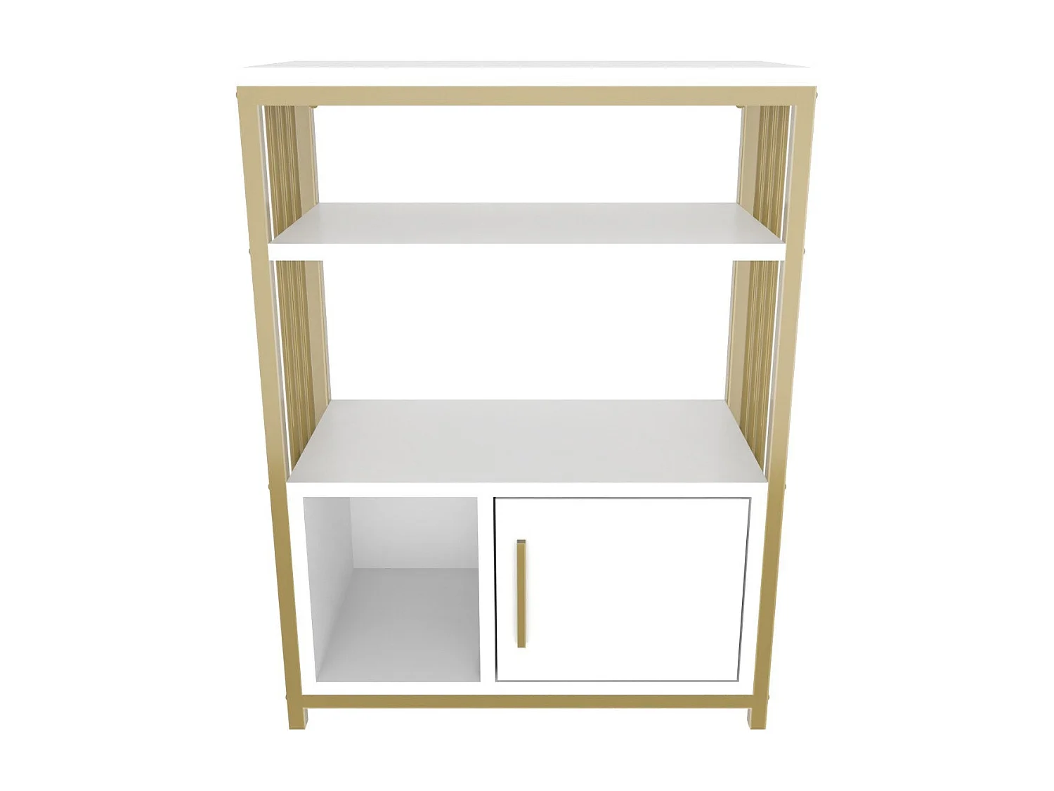 Table d'appoint Kama L60cm Or et Blanc