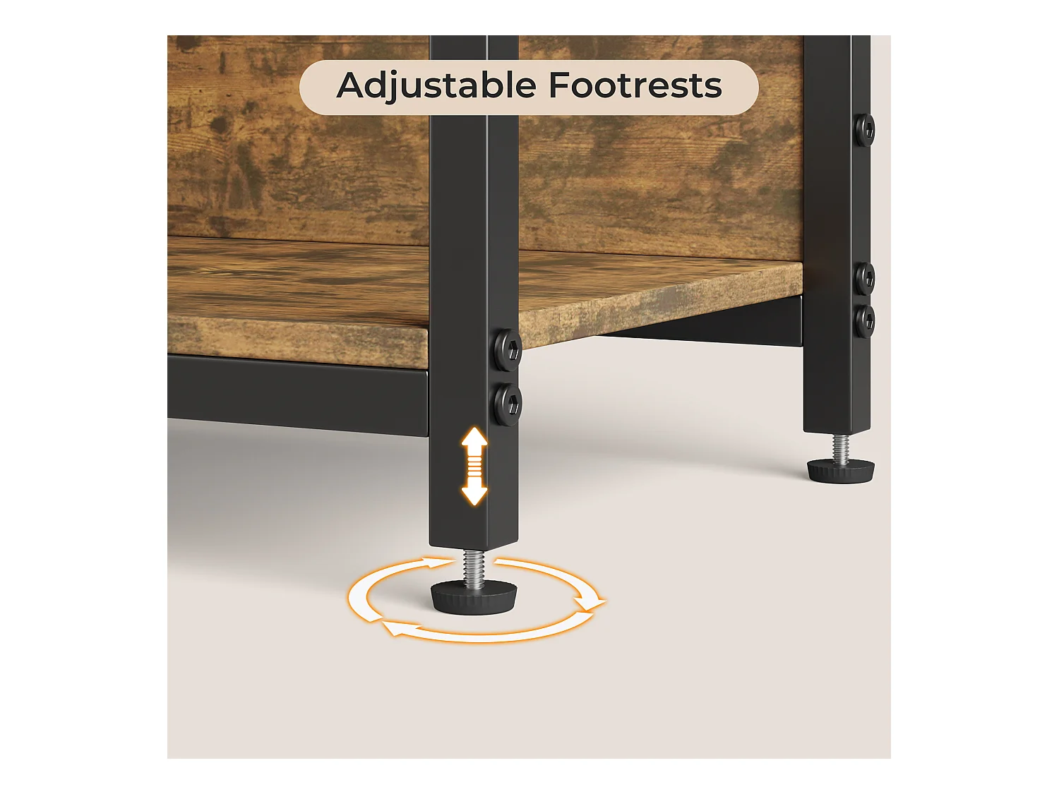 Bibliothèque Séparation 9 Cases Imitation Chêne Et Acier Marron