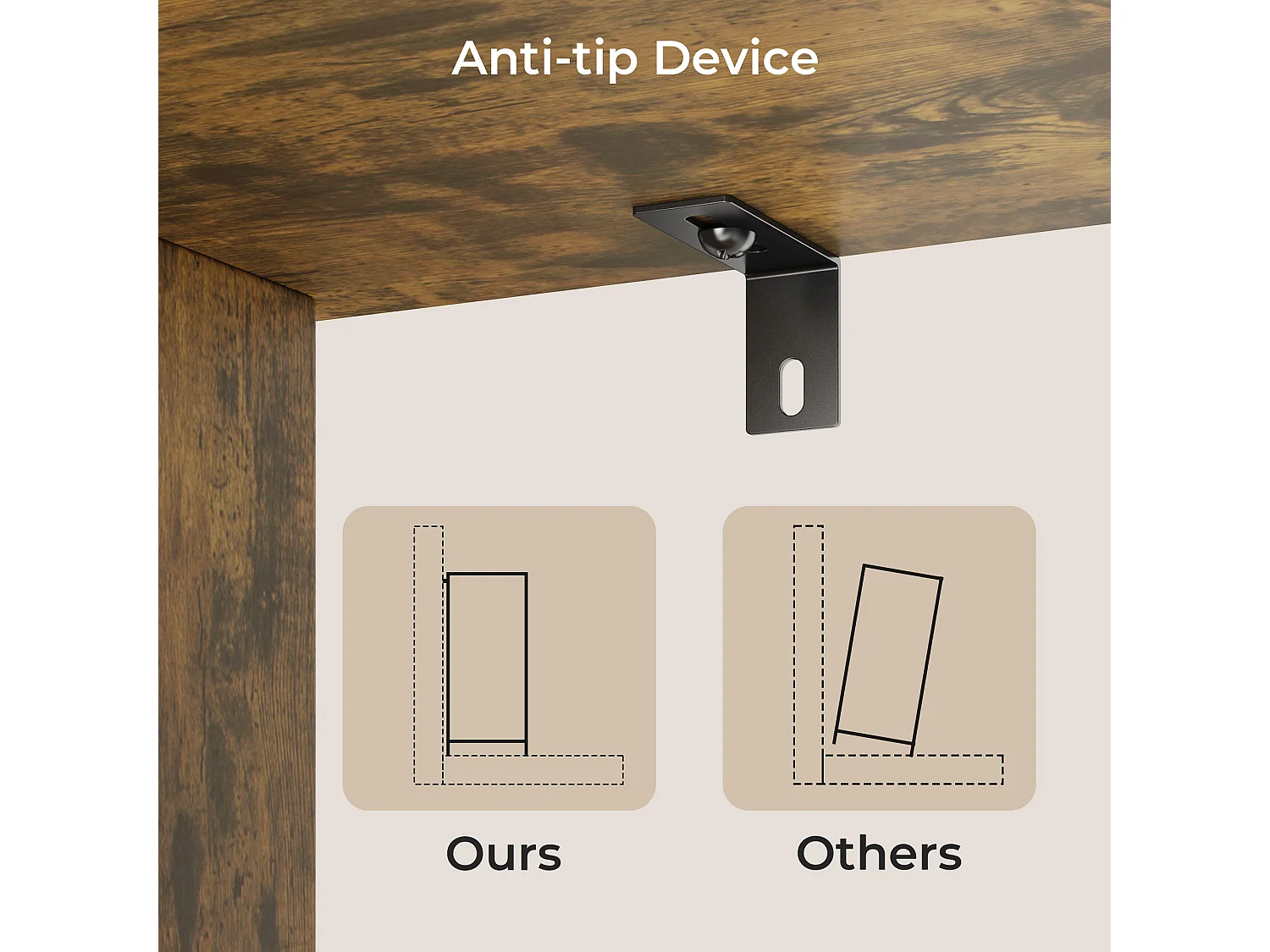 Bibliothèque Séparation 9 Cases Imitation Chêne Et Acier Marron