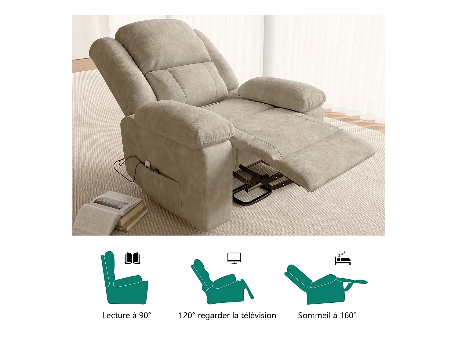 Fauteuil Luxe De Relaxation Et Massage Électrique