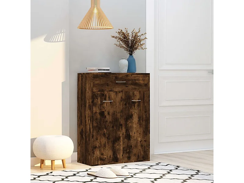 Szafka na buty Dąb Dymiony 60x35x84 cm - Drewno Inżynieryjne - Wielofunkcyjna