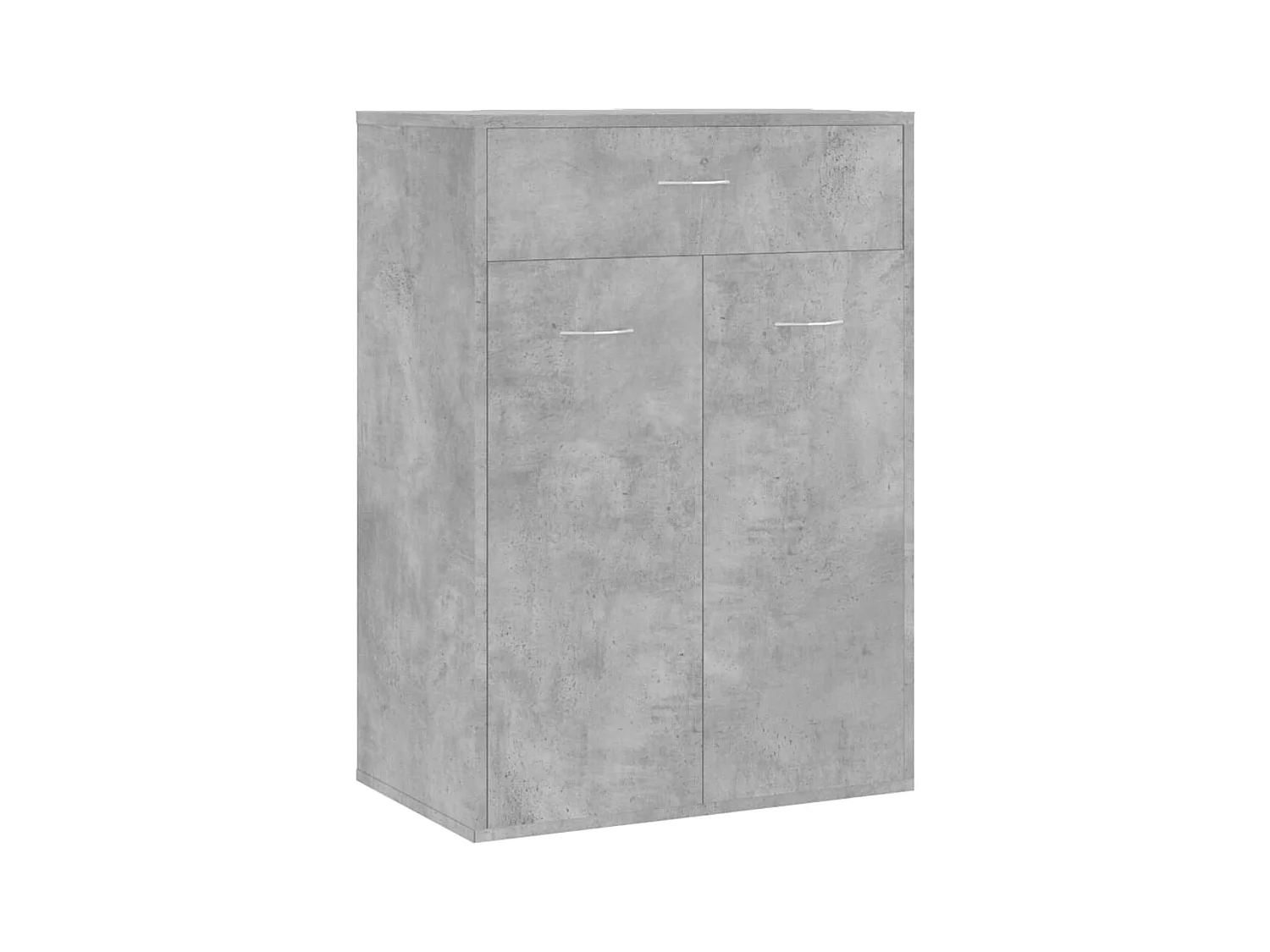 Szafka na Buty Szara Beton 60x35x84 cm z Szufladą, 2 Drzwiami i 4 Półkami z Drewna Inżynieryjnego