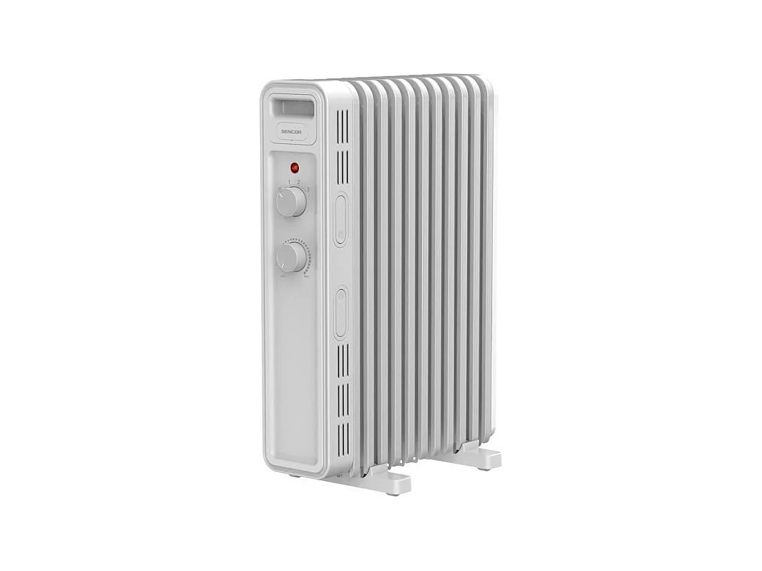 Radiateur électrique bain d'huile - SENCOR - SOH 3411WH - 2300 W - 2 boutons - Blanc