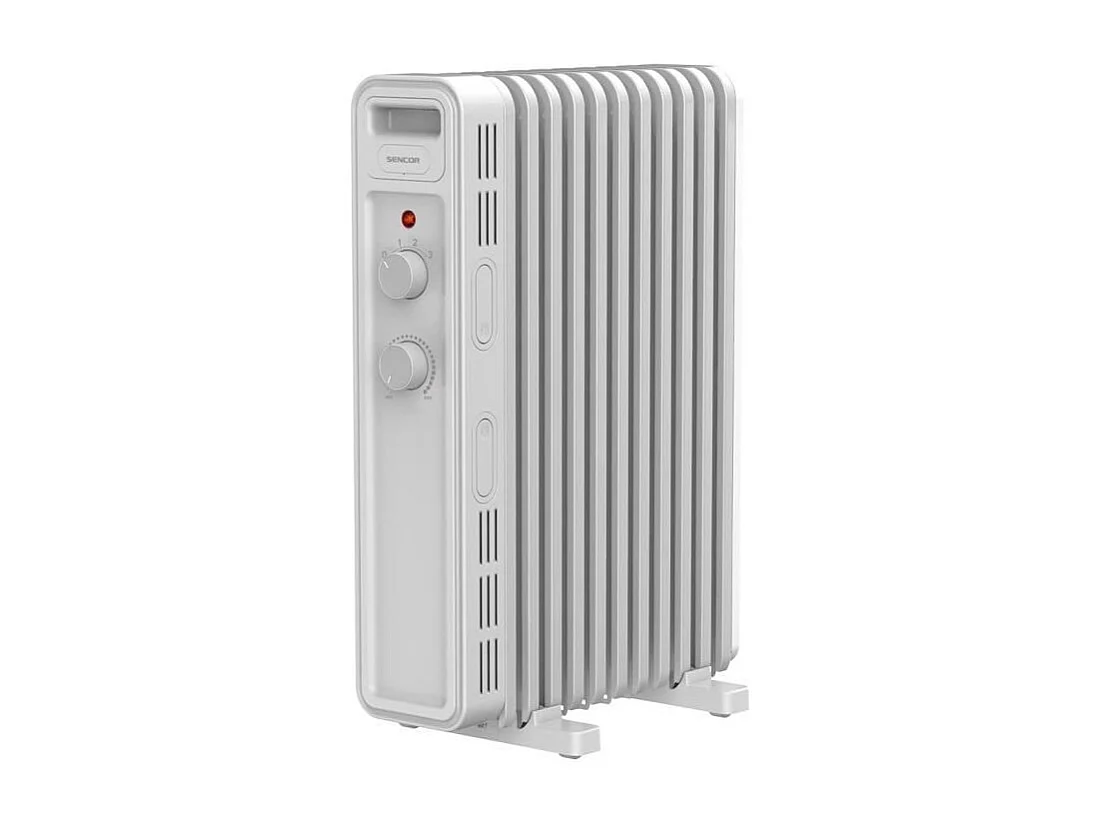 Radiateur électrique bain d'huile - SENCOR - SOH 3411WH - 2300 W - 2 boutons - Blanc