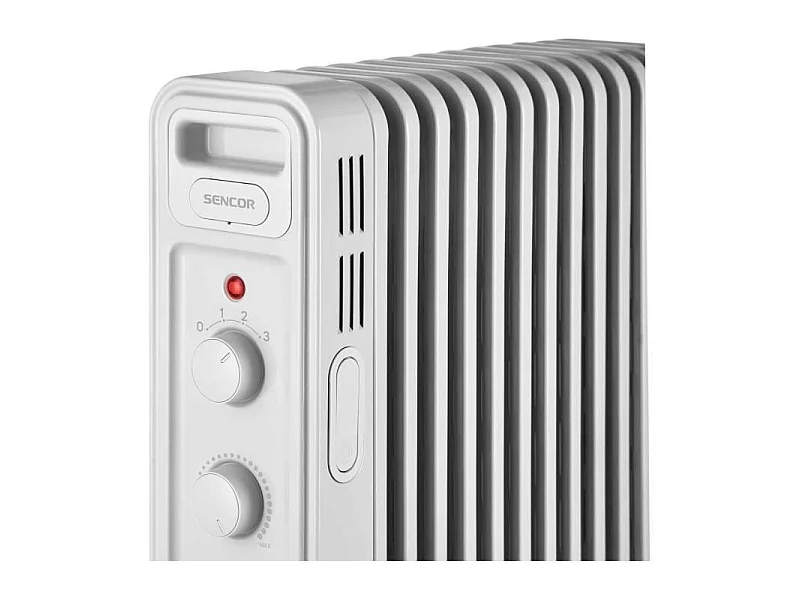 Radiateur électrique bain d'huile - SENCOR - SOH 3411WH - 2300 W - 2 boutons - Blanc