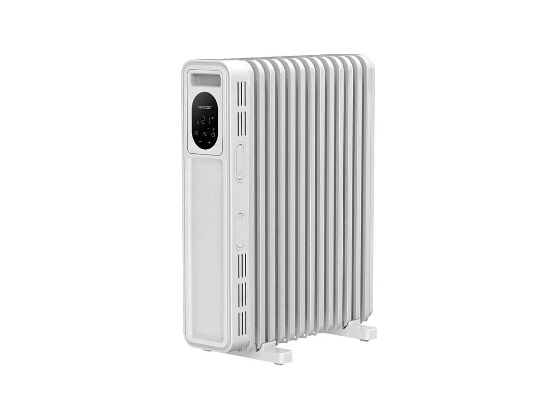 Radiateur électrique bain d'huile - SENCOR - SOH 6213WH - 2500 W - Panneau de commande numérique - Blanc