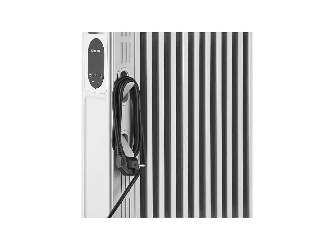 Radiateur électrique bain d'huile - SENCOR - SOH 6213WH - 2500 W - Panneau de commande numérique - Blanc