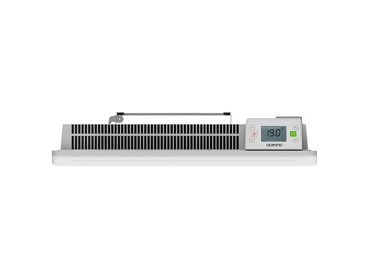 Elektrischer fester Heizkörper mit trockener Keramikträgheit 1000W OCEANIC Rubis - Gebogenes Design - Weiß