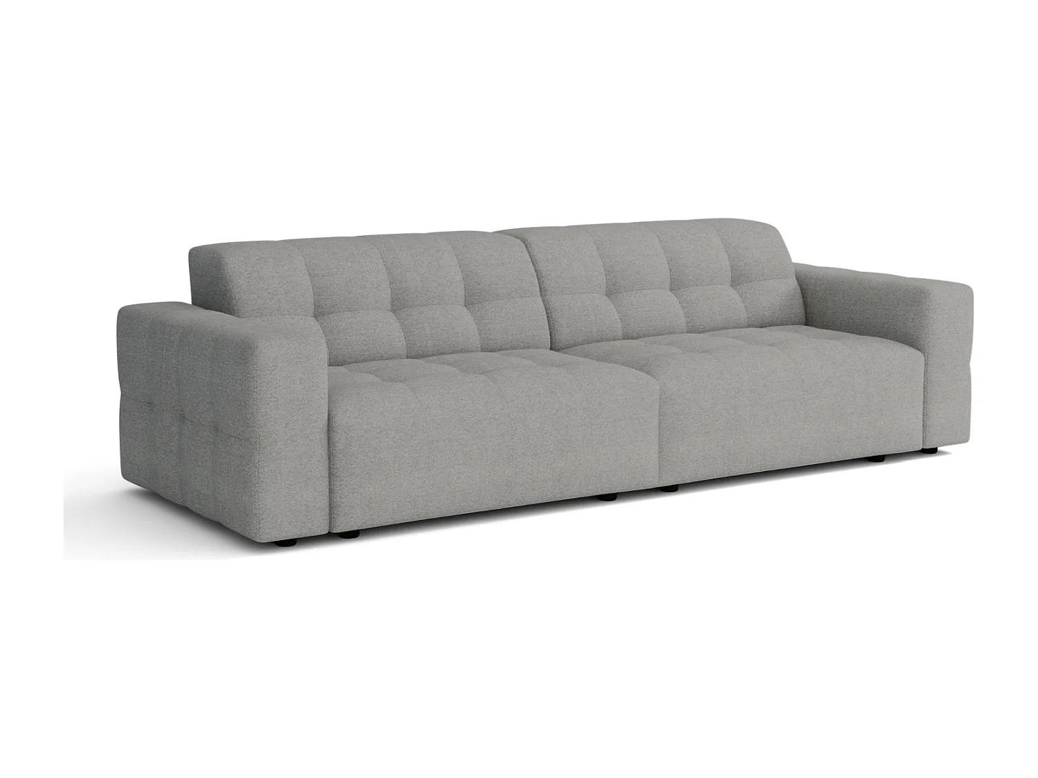 Bergamo Canapé 3 places – tissu Raven 7 gris, 244×102×70 cm