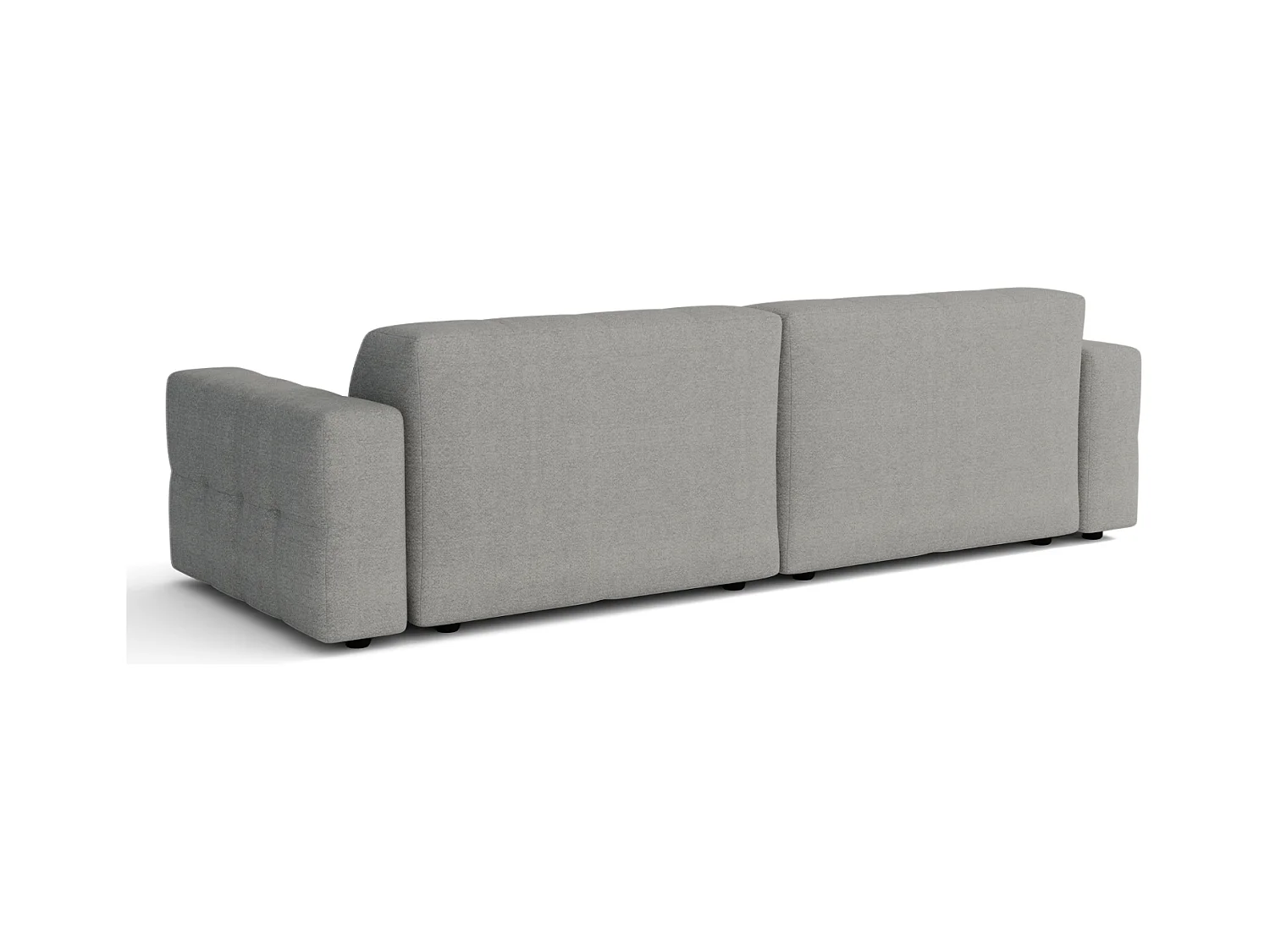 Bergamo 3-Sitzer Sofa – Stoff Raven 7 grau, 244×102×70 cm