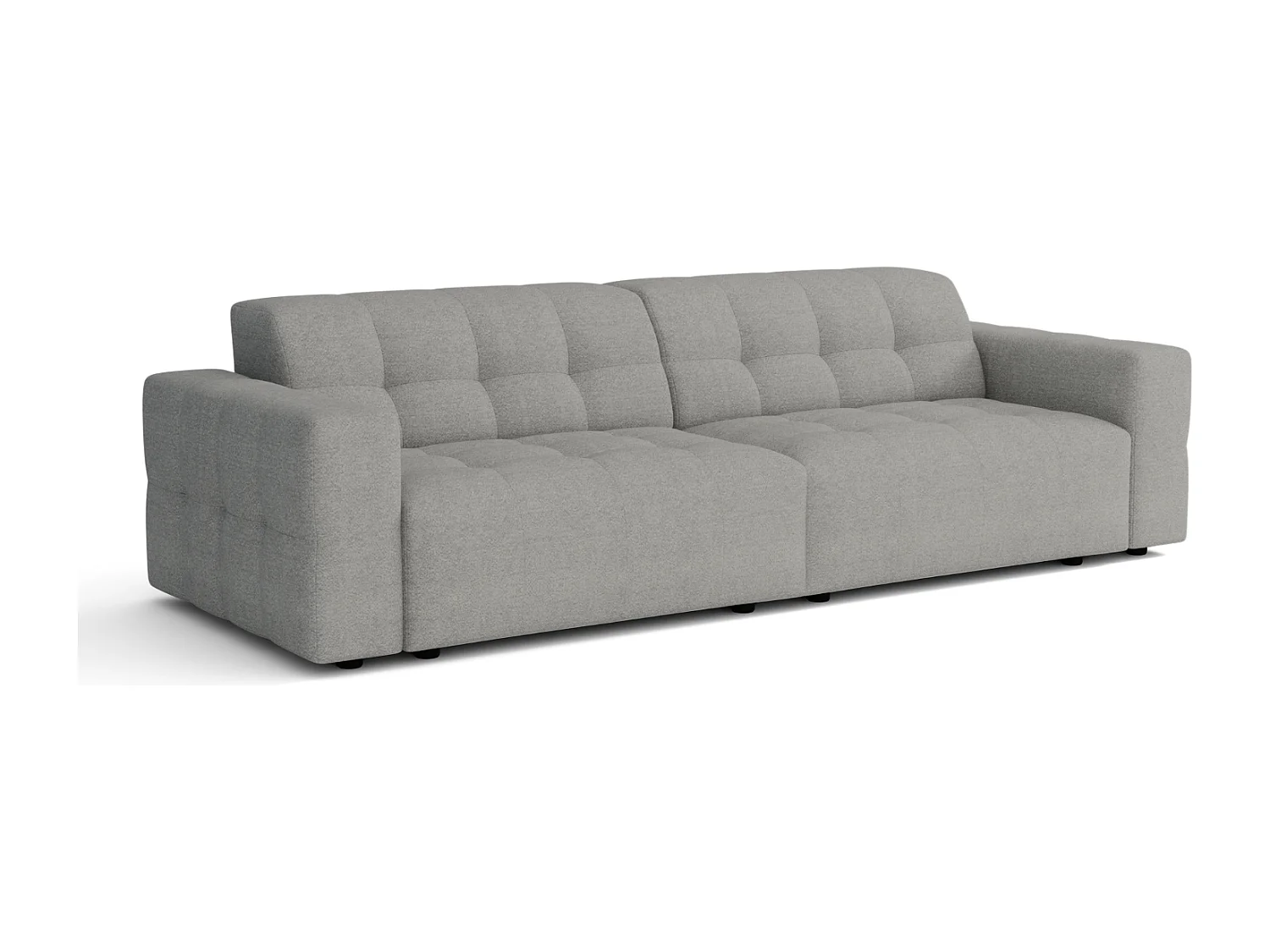 Bergamo Canapé 3 places – tissu Raven 7 gris, 244×102×70 cm