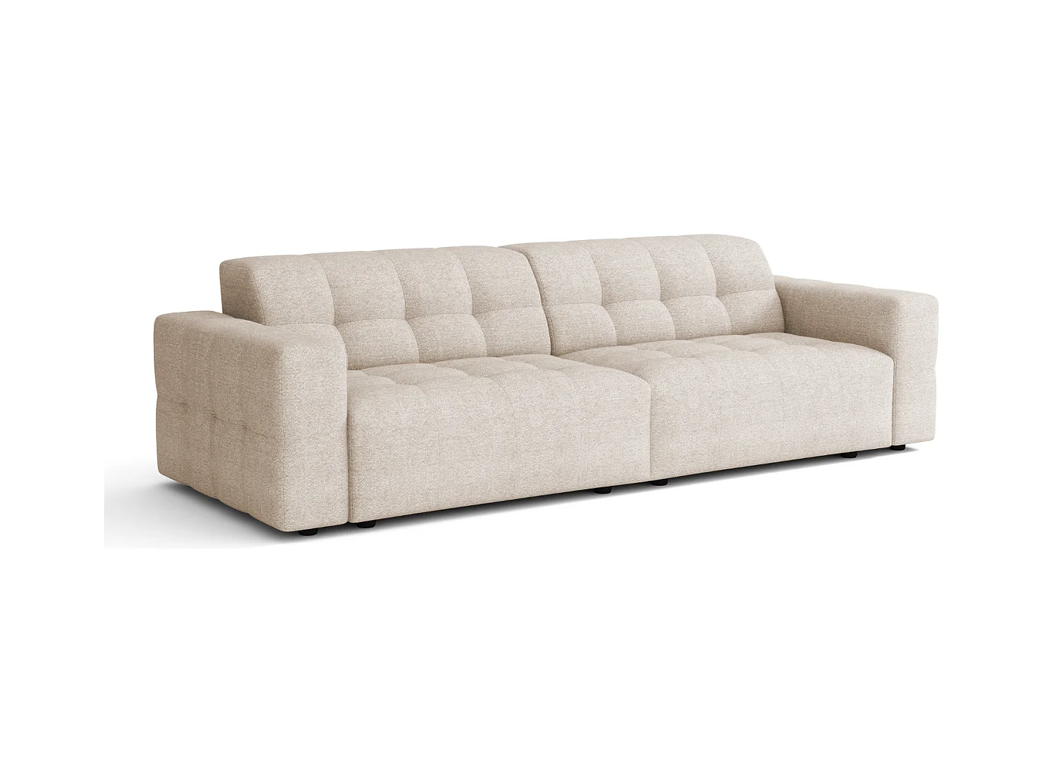 Sofa Bergamo 3-osobowa, tkanina Raven 24 kremowa – 244×102×70 cm