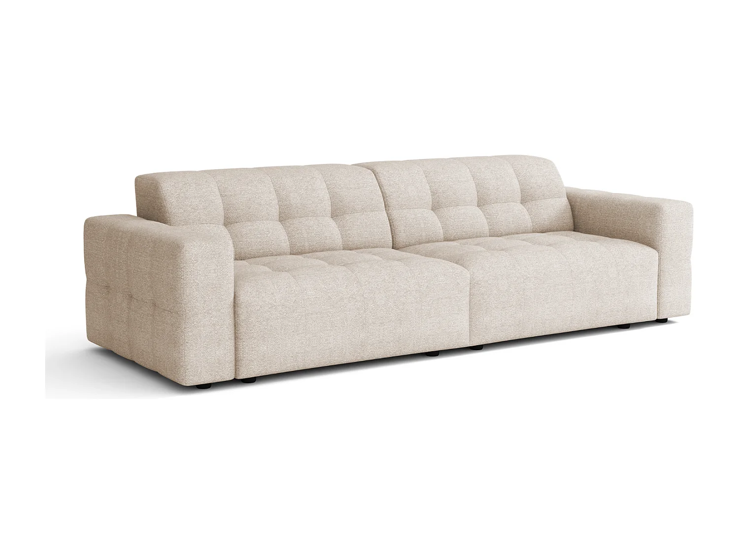 Bergamo Canapé 3 places – tissu Raven 24 crème, 244×102×70 cm