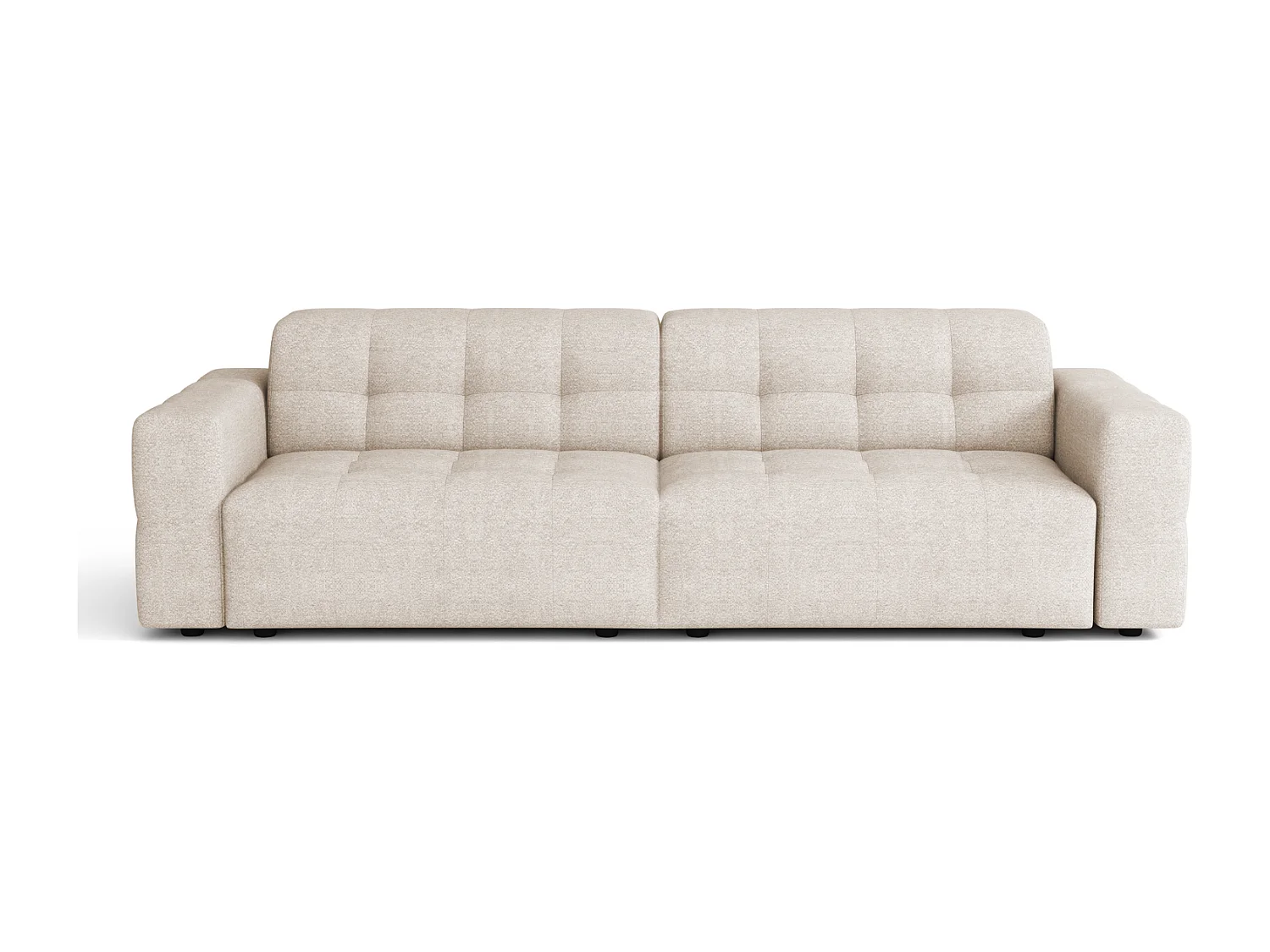 Bergamo 3-Sitzer Sofa – Stoff Raven 24 creme, 244×102×70 cm