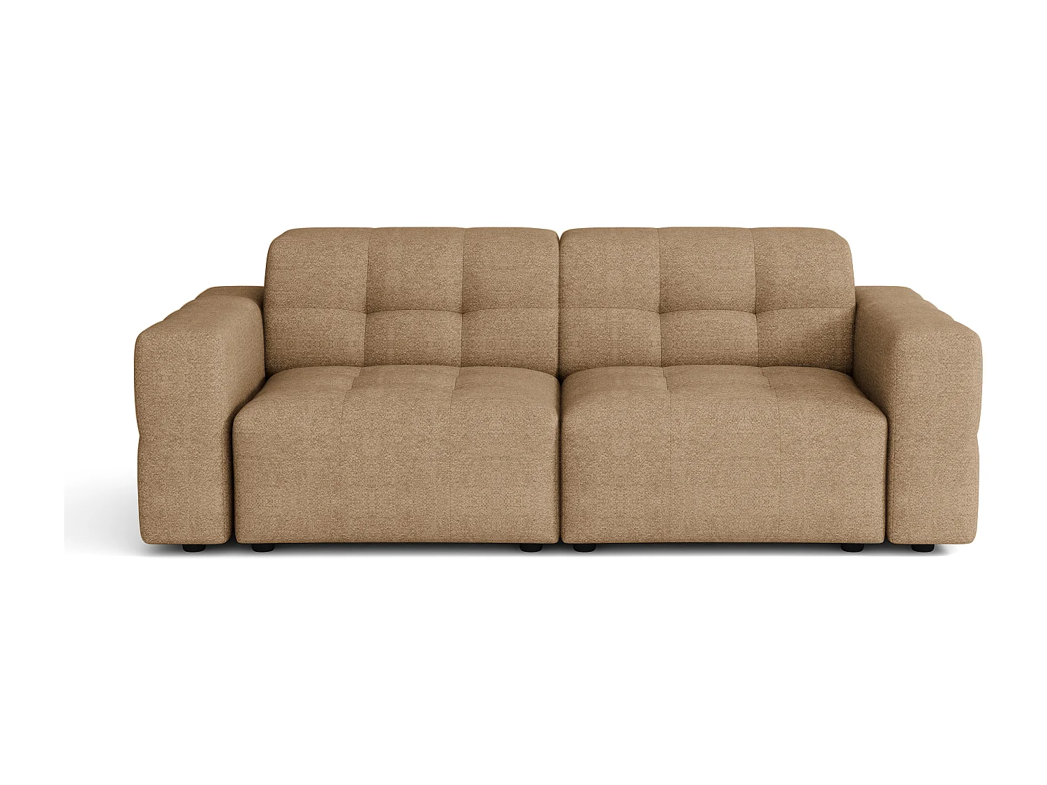 Bergamo Canapé 3 places – tissu Raven 34 gris marron clair, 244×102×70 cm