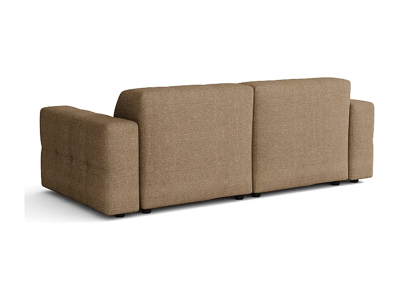 Bergamo Canapé 3 places – tissu Raven 34 gris marron clair, 244×102×70 cm