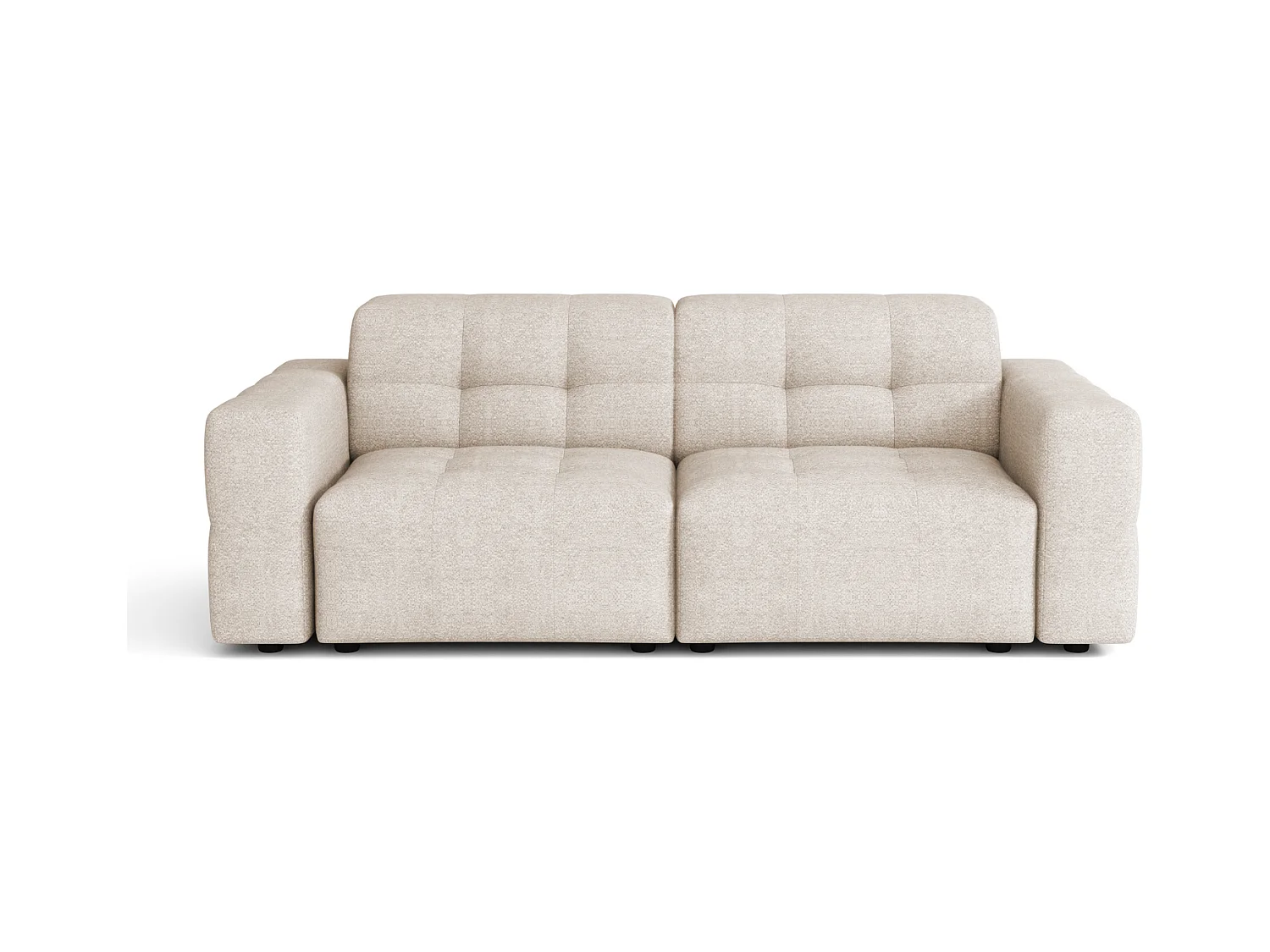 Bergamo 2-Sitzer Sofa – Stoff Raven 24 creme, 204×102×70 cm
