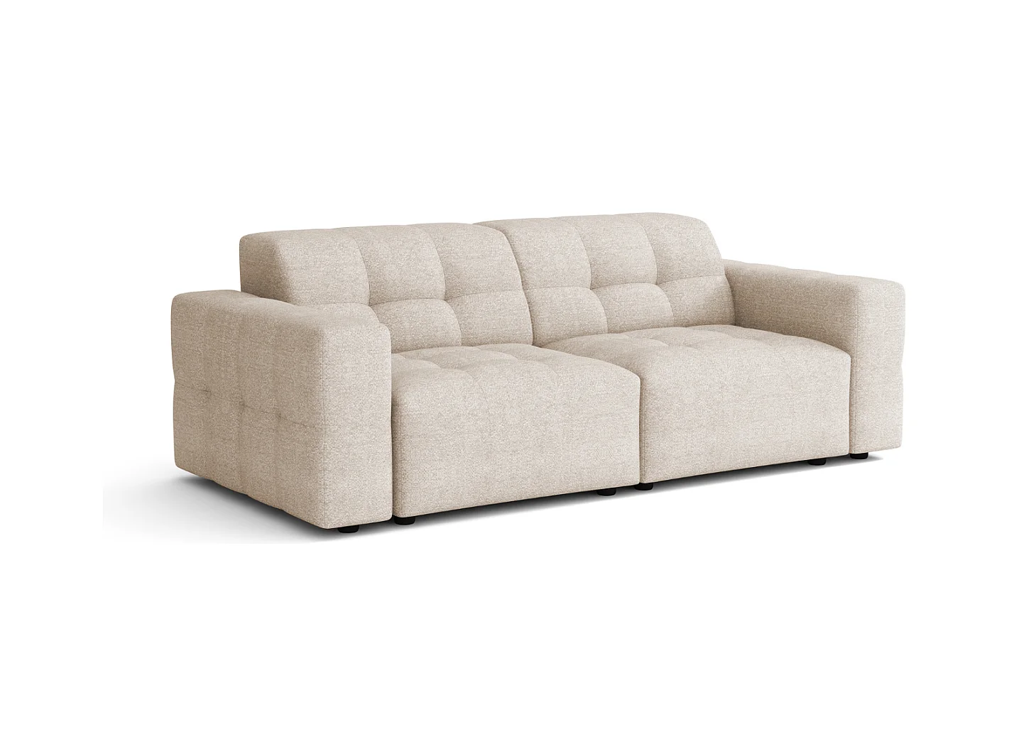 Bergamo 2-Sitzer Sofa – Stoff Raven 24 creme, 204×102×70 cm