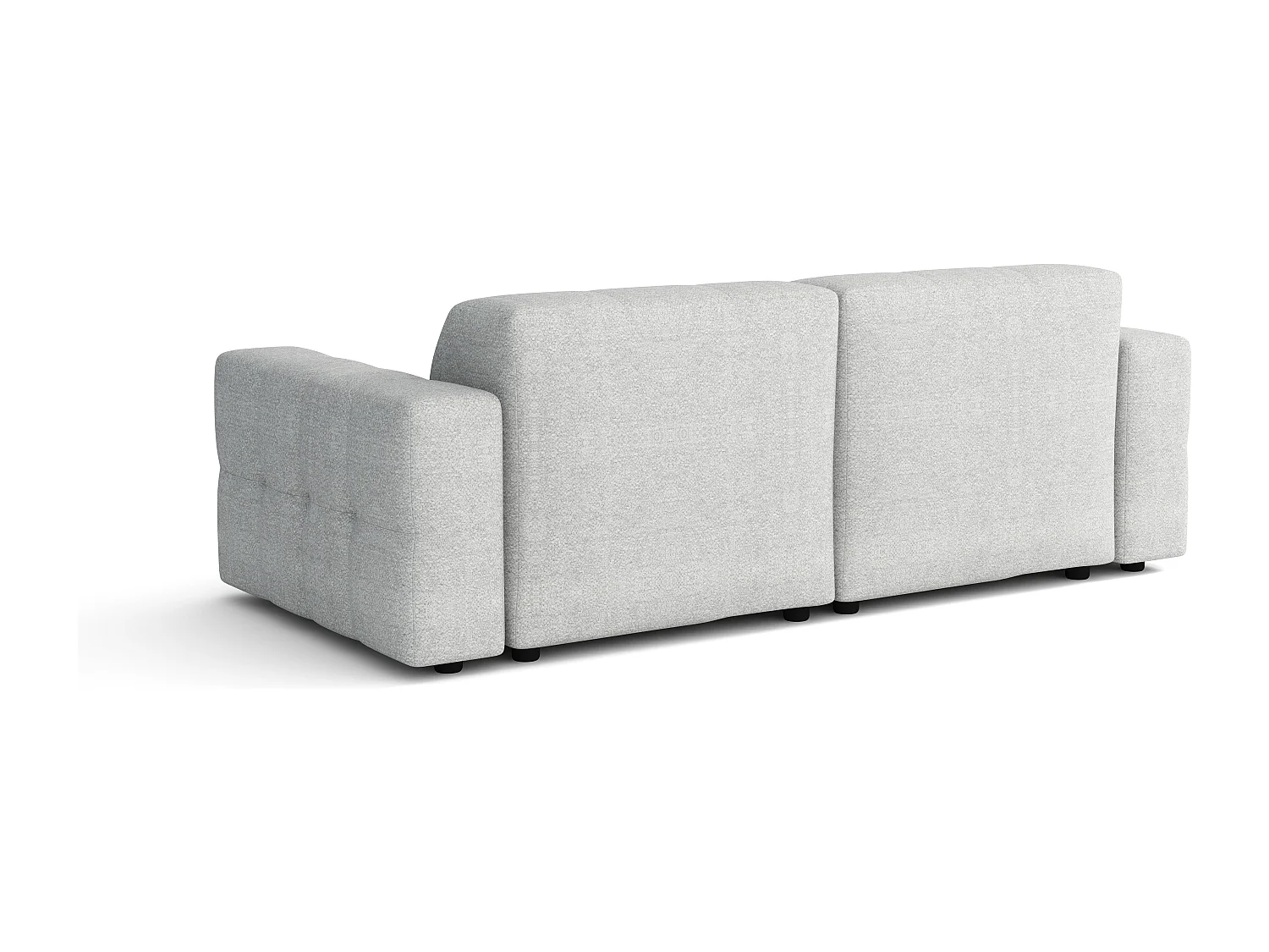 Bergamo Canapé 2 places – tissu Raven 6 gris clair, 204×102×70 cm