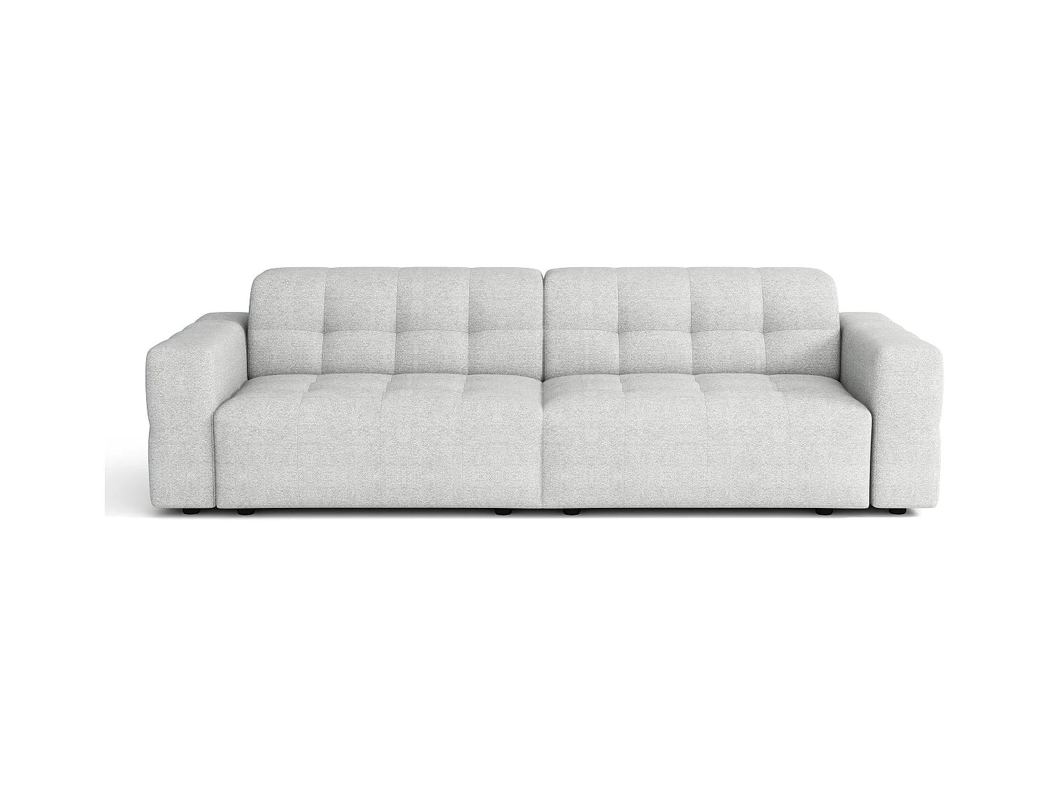 Bergamo 3-Sitzer Sofa – Stoff Raven 6 hellgrau, 244×102×70 cm