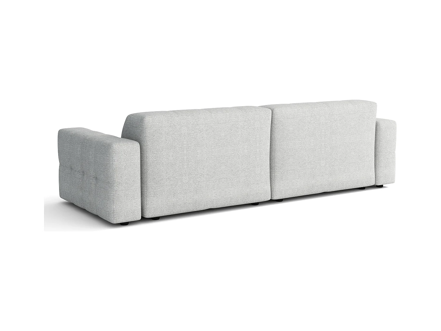 Bergamo 3-Sitzer Sofa – Stoff Raven 6 hellgrau, 244×102×70 cm