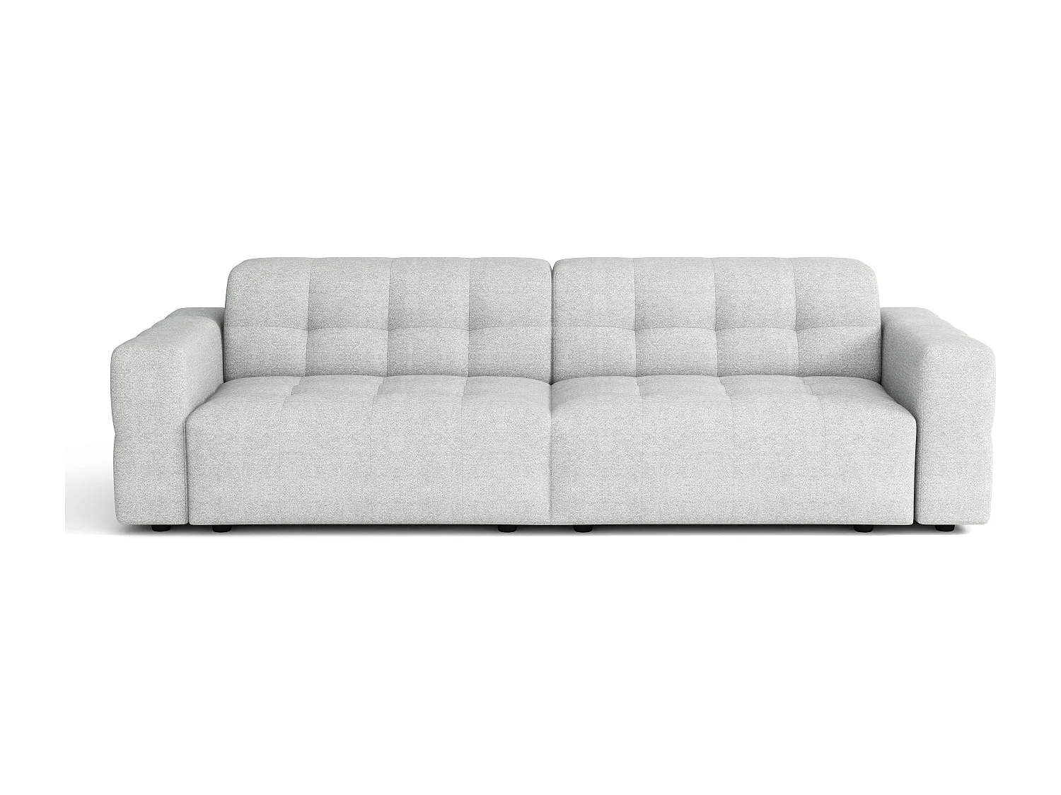 Bergamo Canapé 3 places – tissu Raven 6 gris clair, 244×102×70 cm